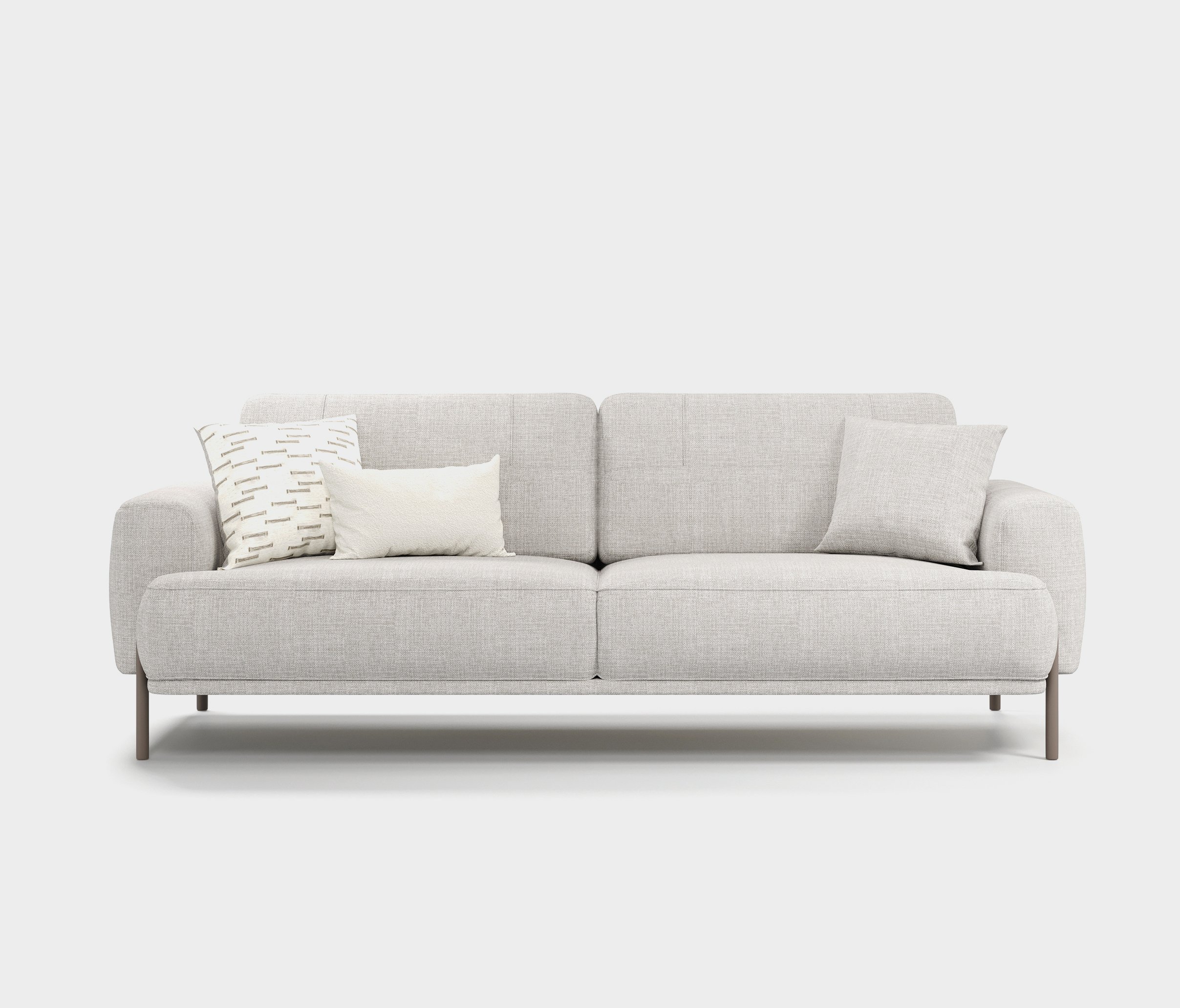 Varena Light Grey Woven Fabric 3-Seater Sofa Bed – Modern Convertible Sofa