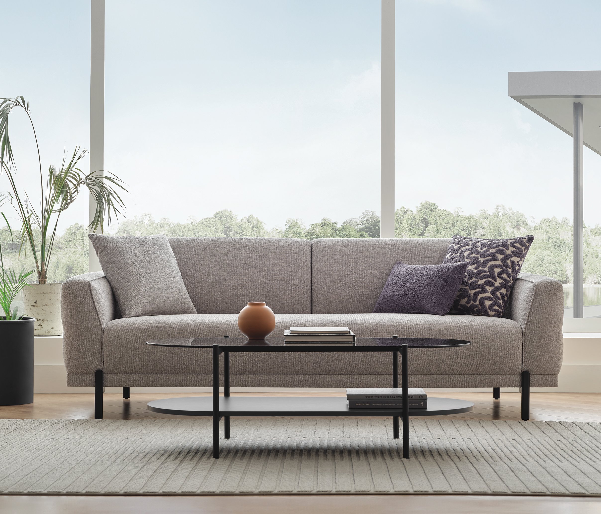 TERRA 3 SEATER SOFA BED 2237 K3 GK:16008 MIDDLE GRAY - Image 2