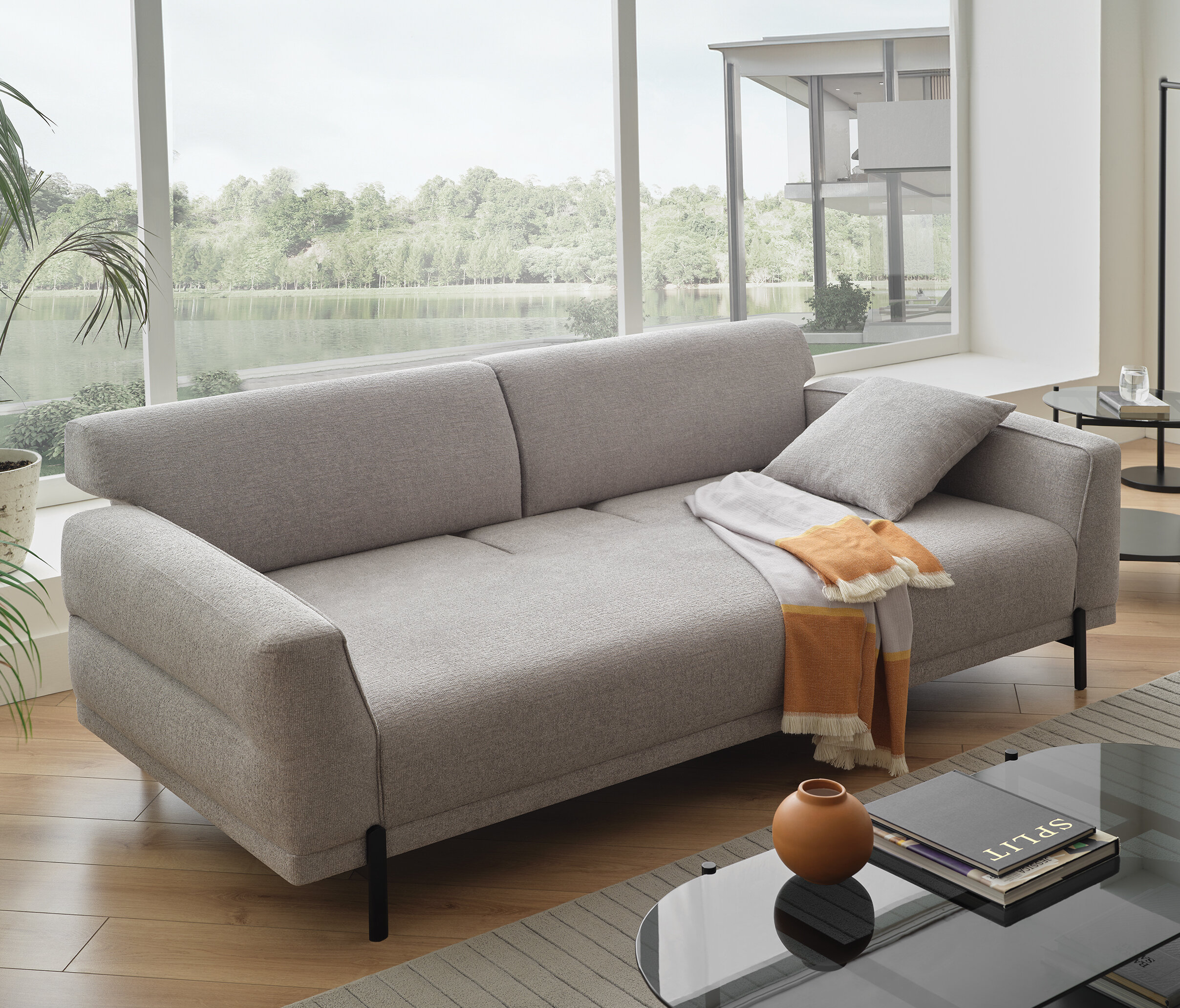 TERRA 3 SEATER SOFA BED 2237 K3 GK:16008 MIDDLE GRAY - Image 3