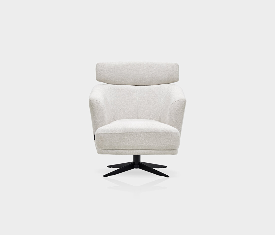 HERA ARMCHAIR SWIVEL LEG 2423 K1 GK:16007 WHITE AR:217