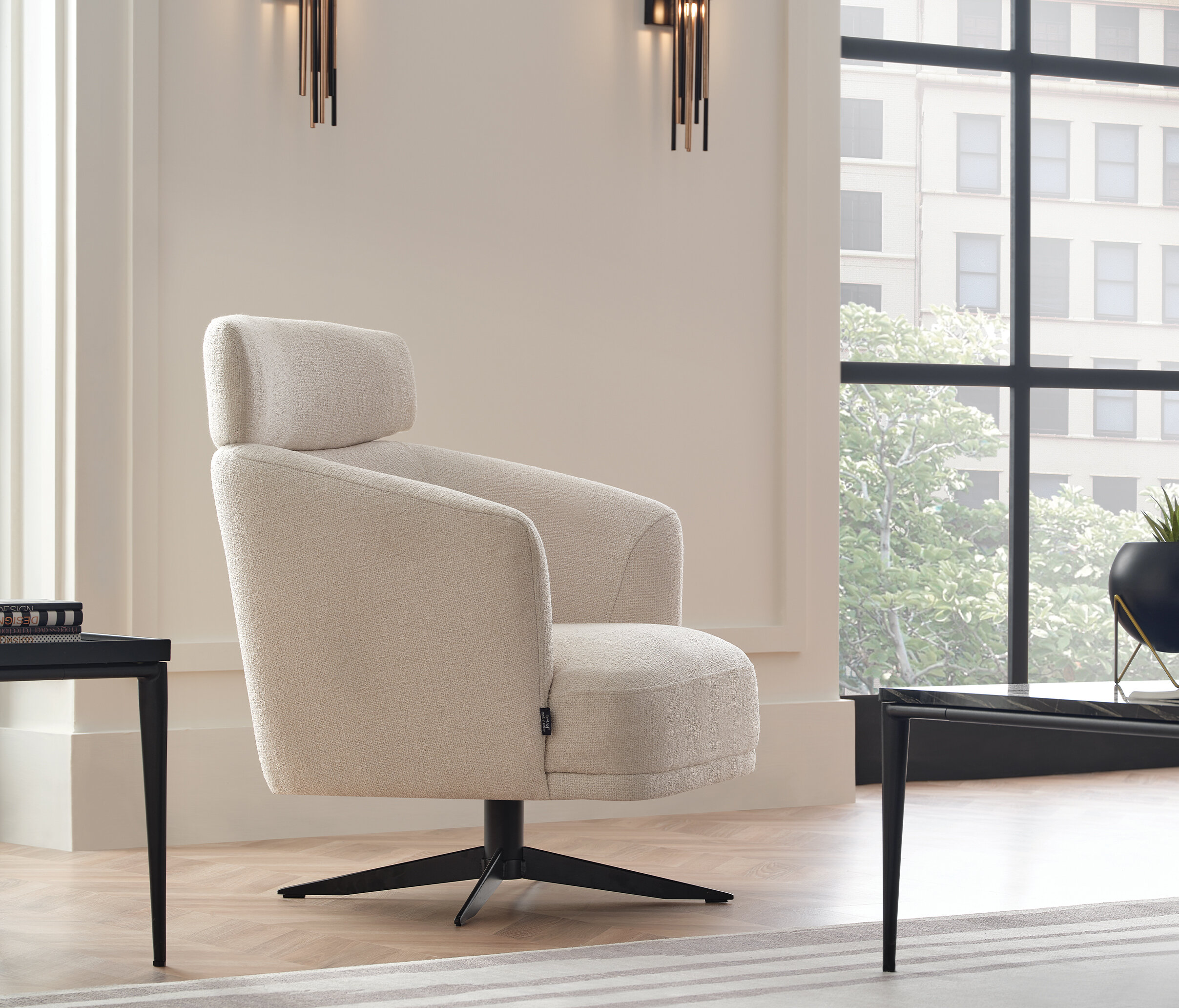 HERA ARMCHAIR SWIVEL LEG 2423 K1 GK:16007 WHITE AR:217 - Image 3