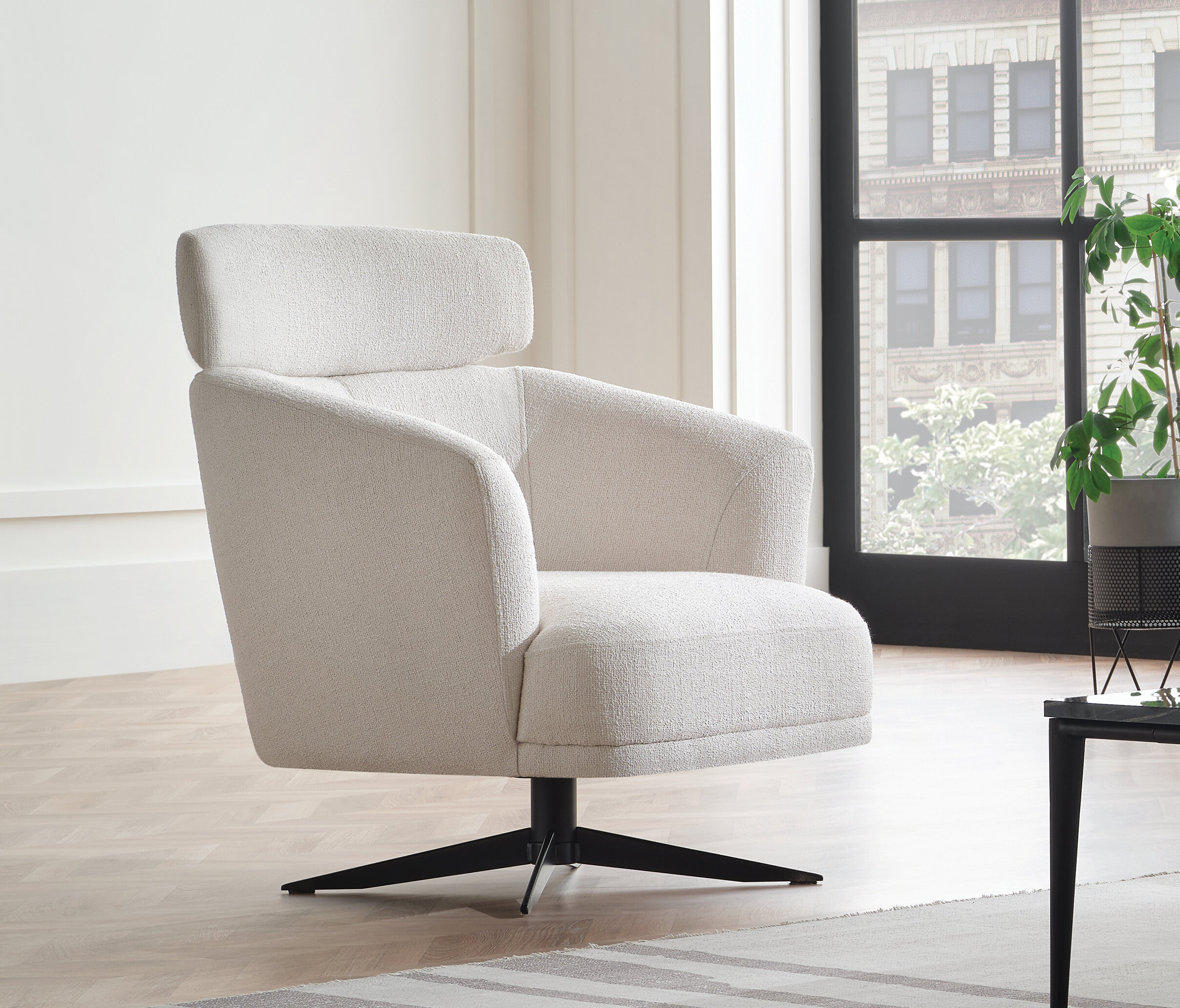 HERA ARMCHAIR SWIVEL LEG 2423 K1 GK:16007 WHITE AR:217 - Image 2