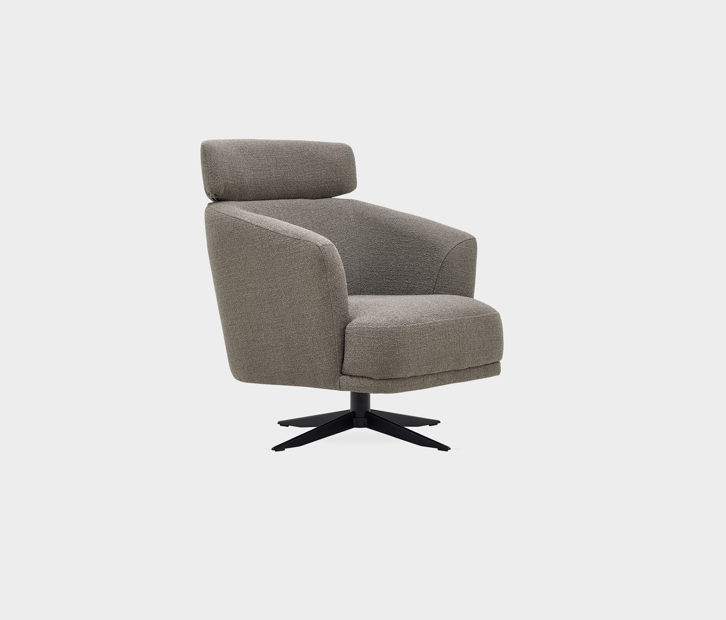 Swan - Swiwel Armchair w/ Headrest - 2209 - K4 - 15604 Taupe - AR:217