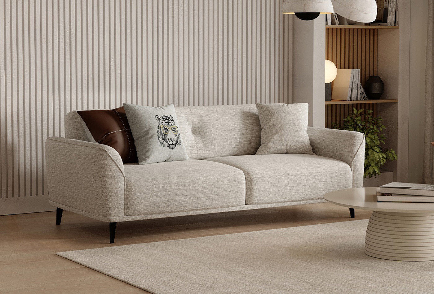 CANTE 2 SEAT SOFA GK:14205 LIGHT GRAY AR:317 - Image 2