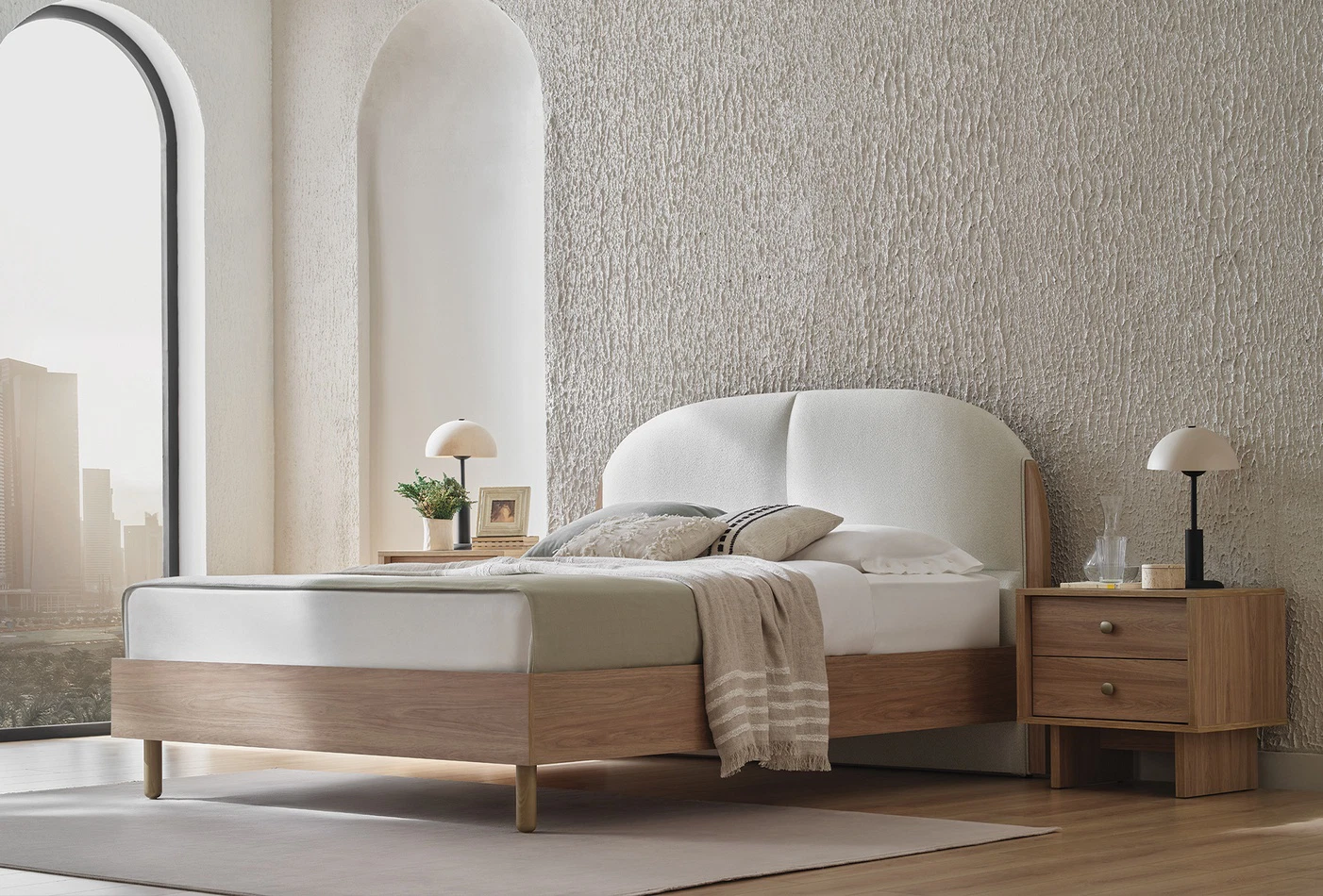 PERGE (160X200) BEDSTEAD WITH HEADBOARD - Image 4