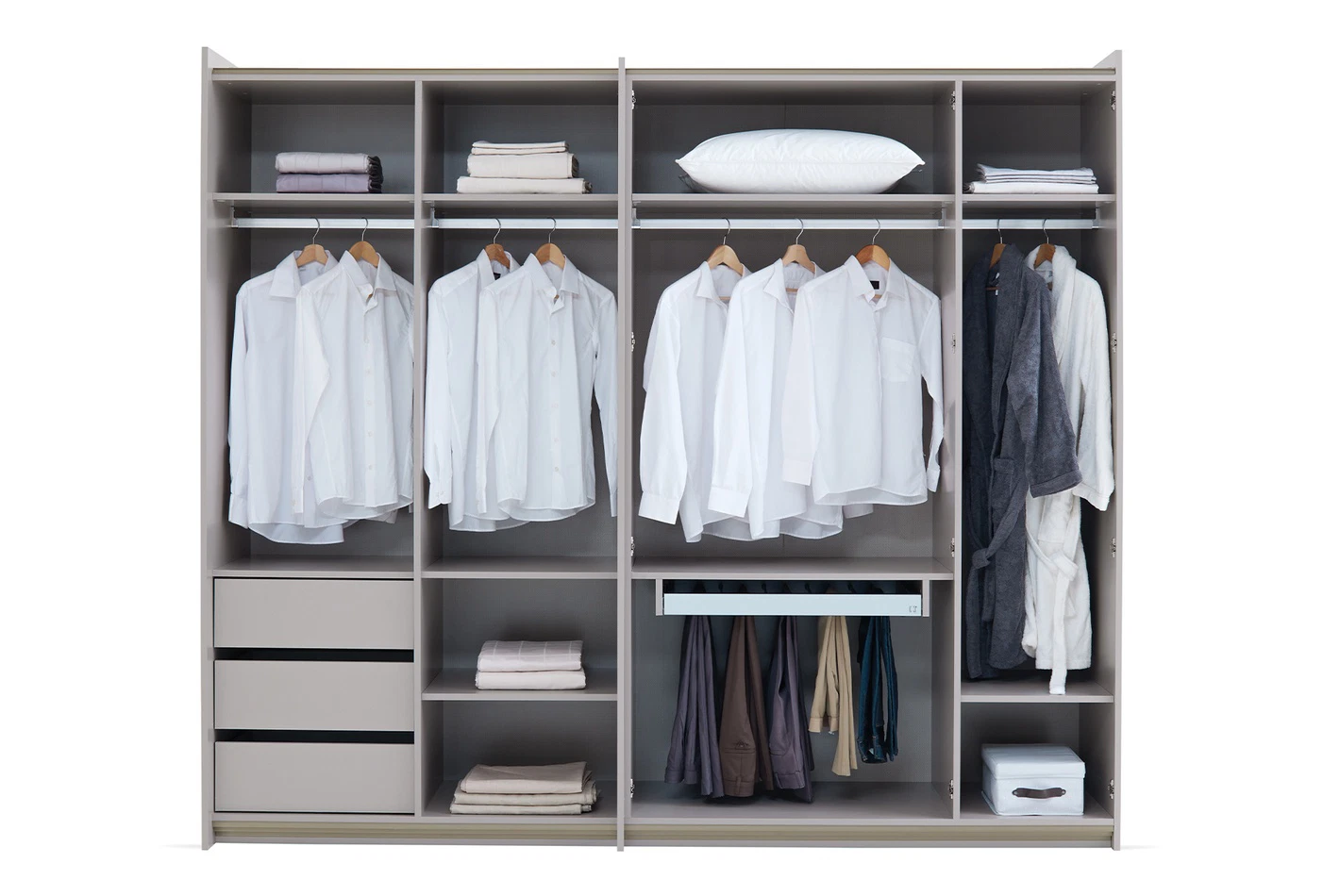 HERA 260 CM HYBRED DOOR WARDROBE - Image 3