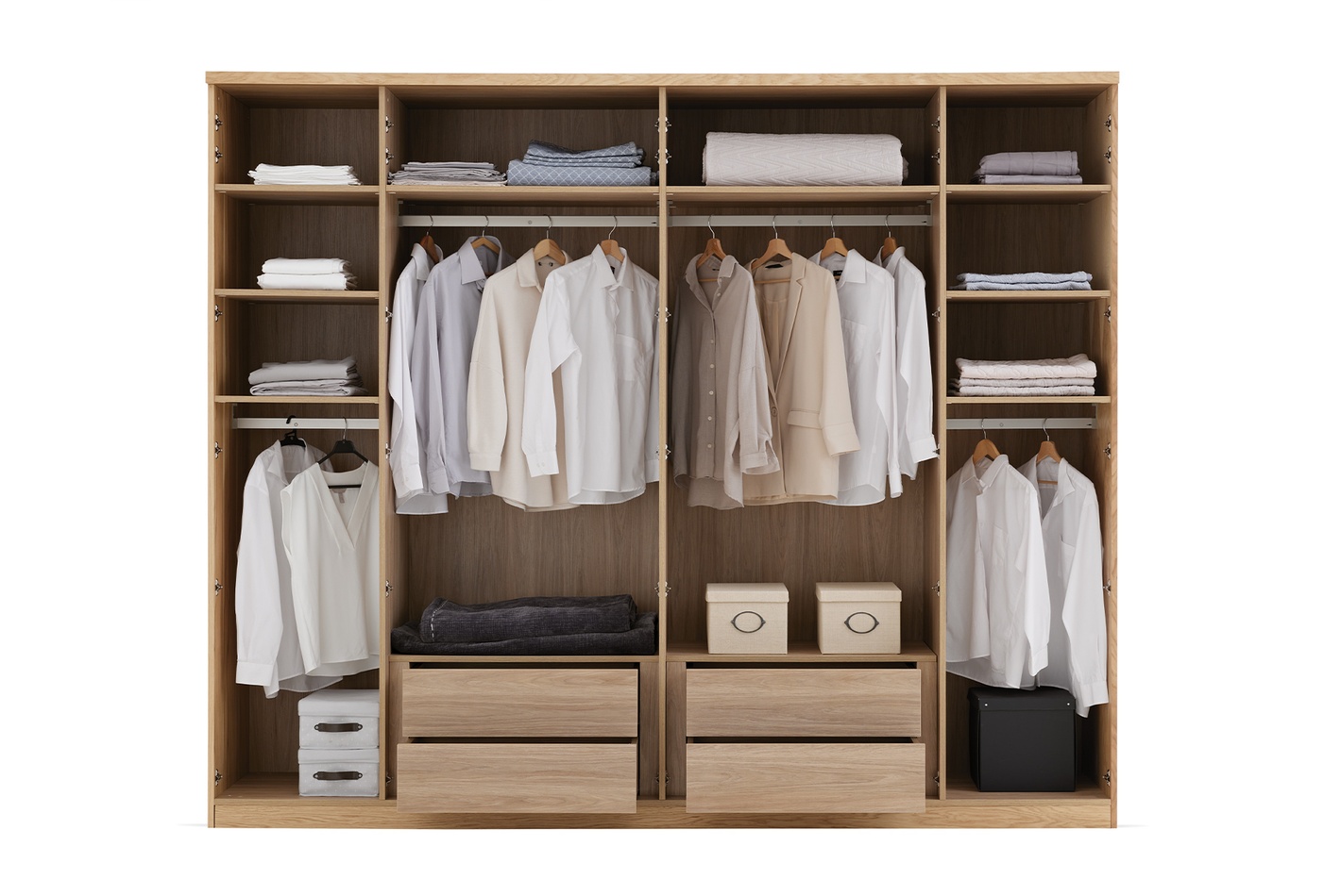 AUSTIN 6 DOORS WARDROBE OAK - Image 7