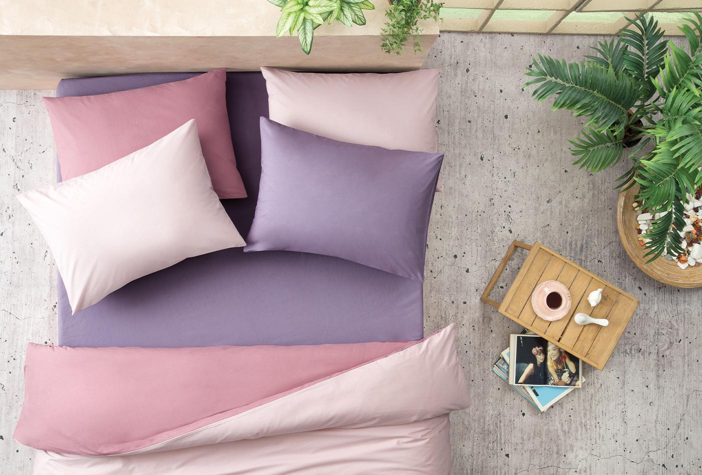 90x190 Noah Fitted Sheet - Purple - Image 3