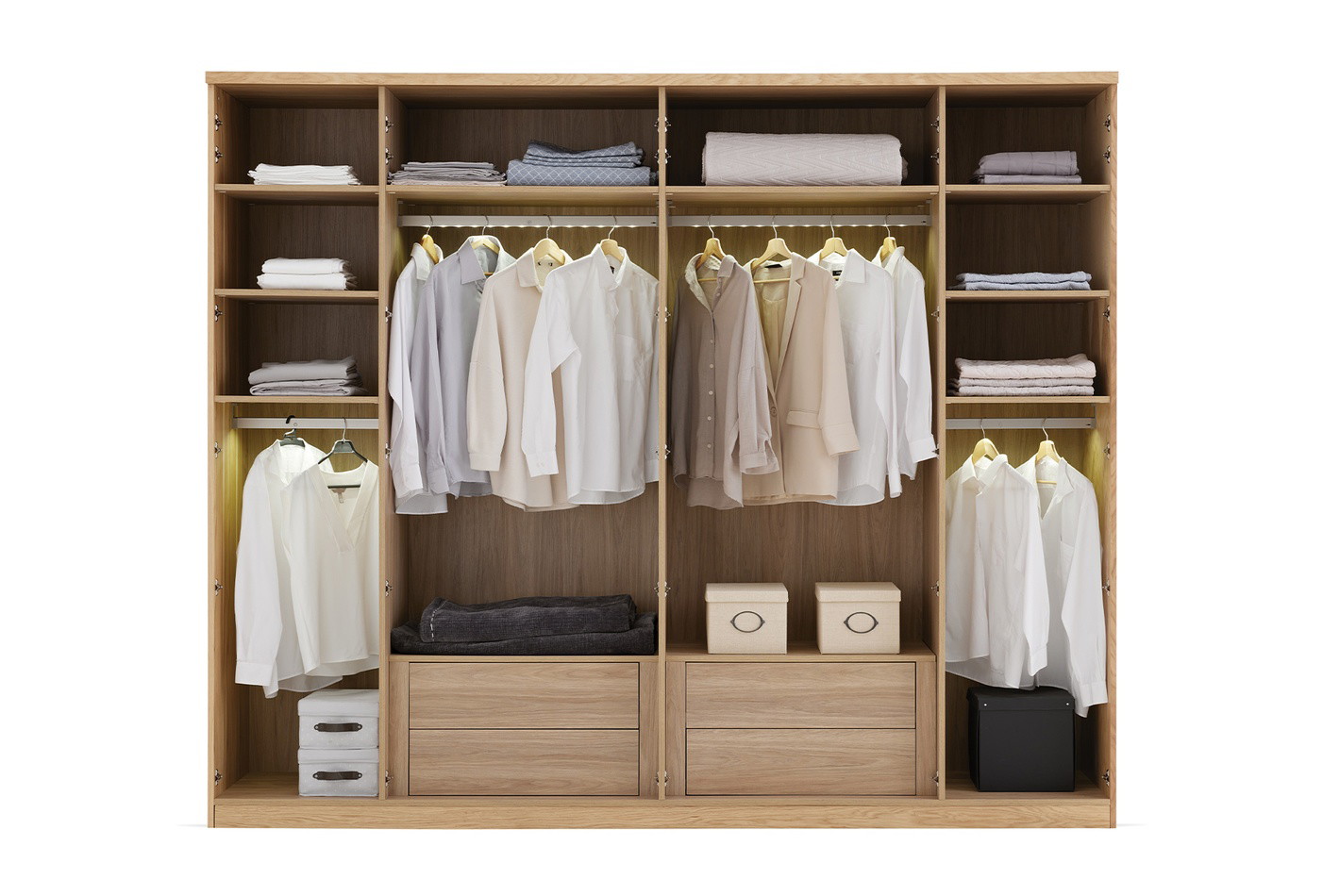 AUSTIN 6 DOORS WARDROBE OAK - Image 3
