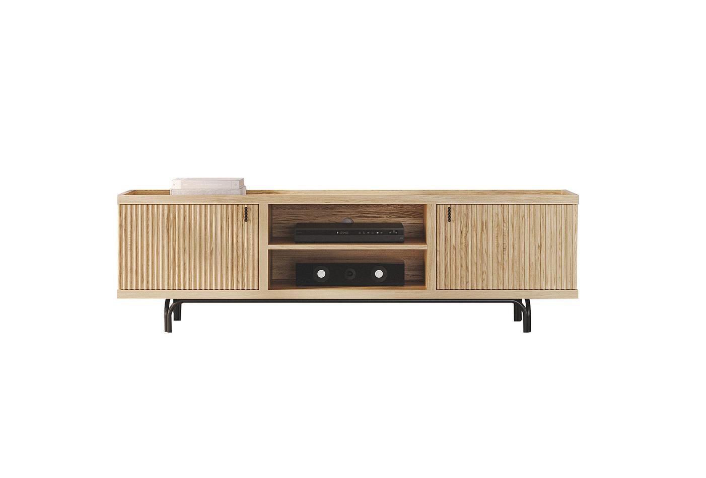 AUSTIN TV BENCH SMALL OAK.. - Image 3
