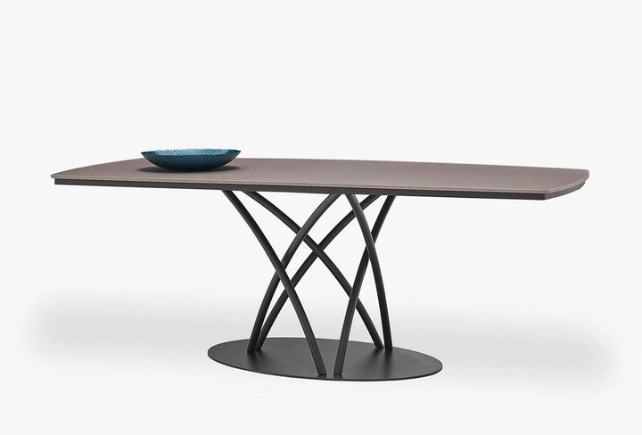 BERTA NON-EXTENDABLE TABLE - ROUND METAL LEG.. - Image 3