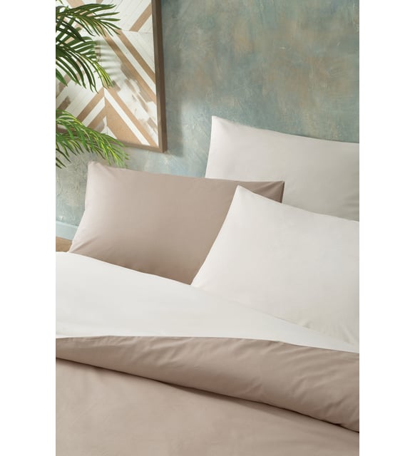 Double Size Noah Rnf Duvet Cover Set (Beige-Ecru) - Image 3
