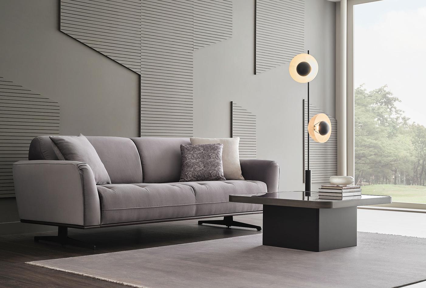 MARION 3 SEATER SOFA BED QUILTING. GK:12421 MIDDLE GRAY - Image 2