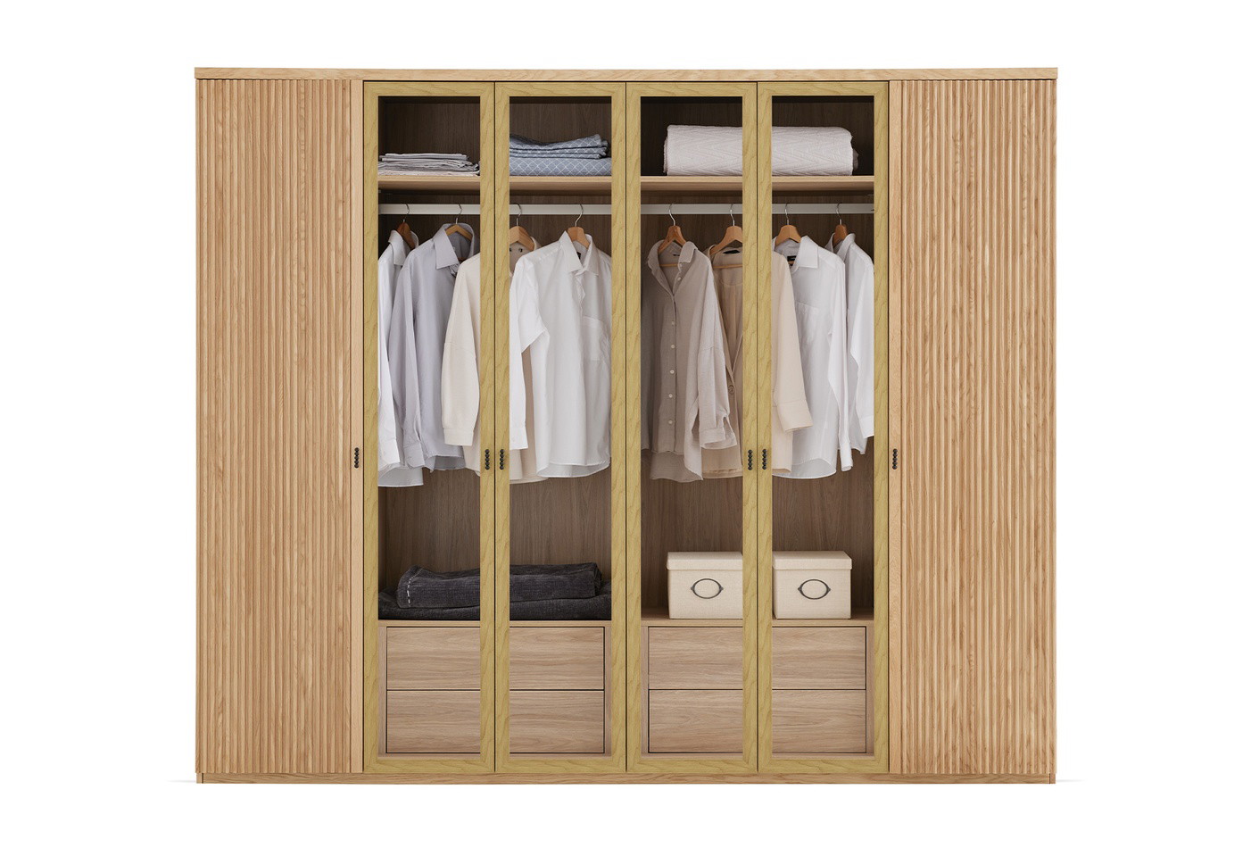 AUSTIN 6 DOORS WARDROBE OAK - Image 2