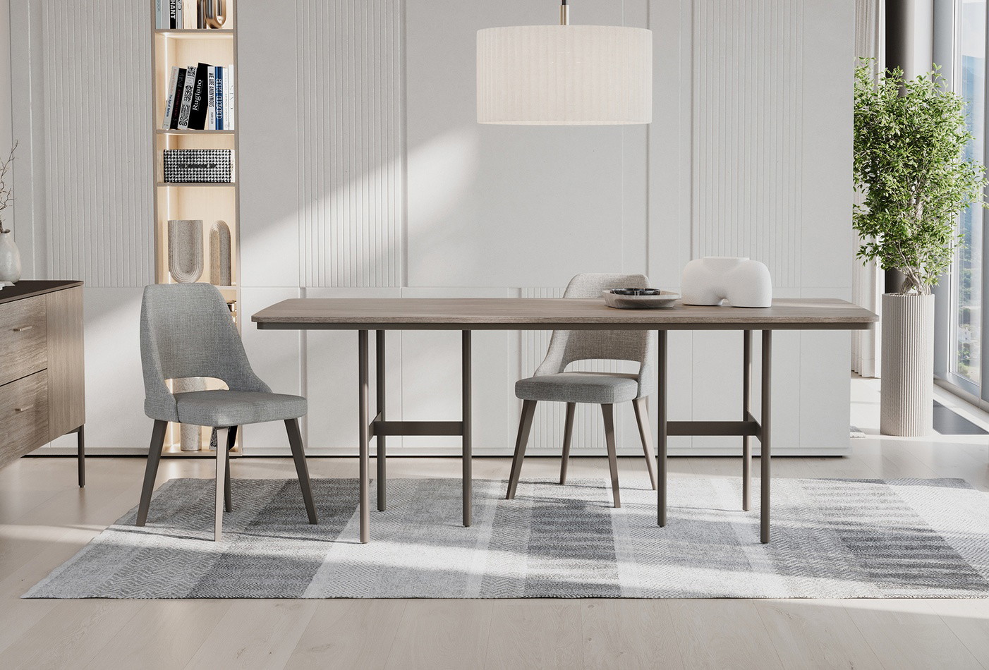 VARENA NON-EXTENDABLE DINING TABLE WITH METAL LEG - Image 2