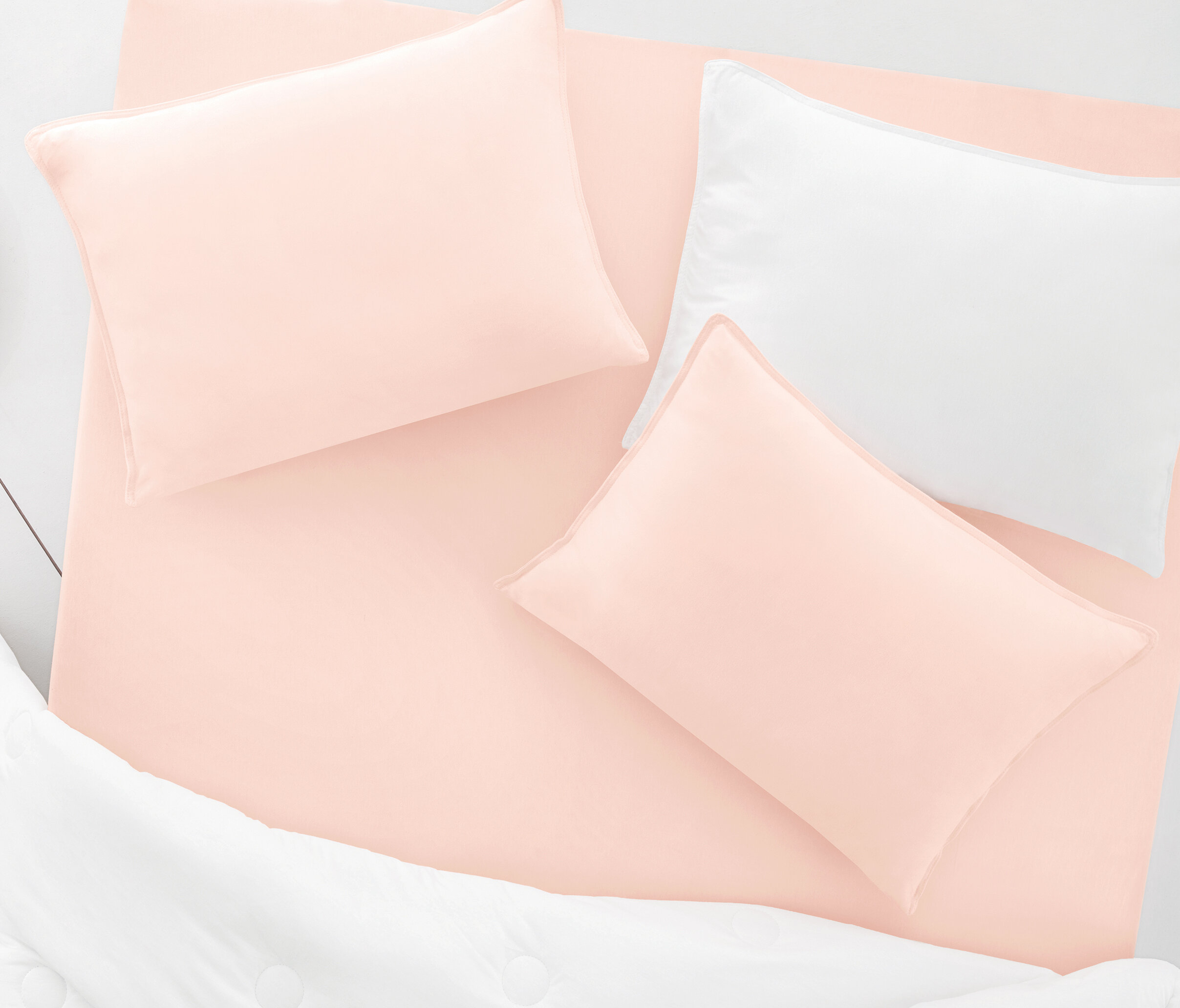 50x70 Exp Plain Enzyme Washed 2in1 Pillowcase - Blush - Image 2