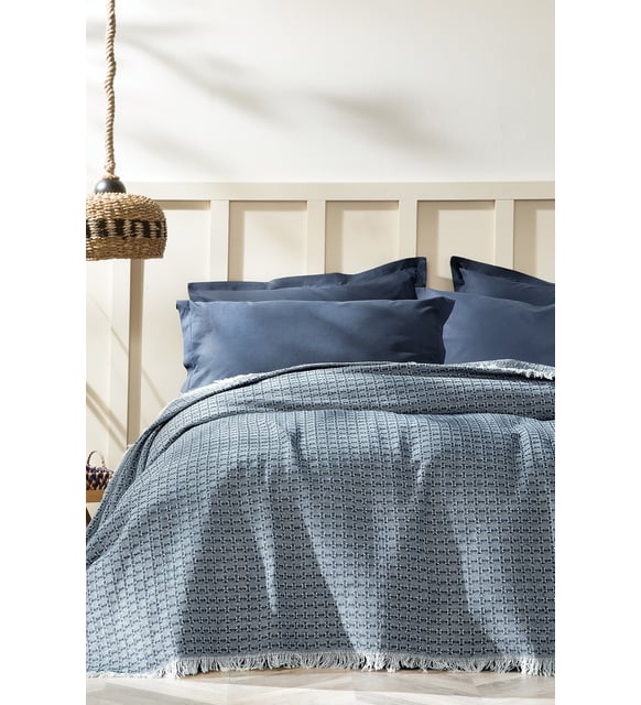 Queen Size Marita Pique - Navy - Image 2