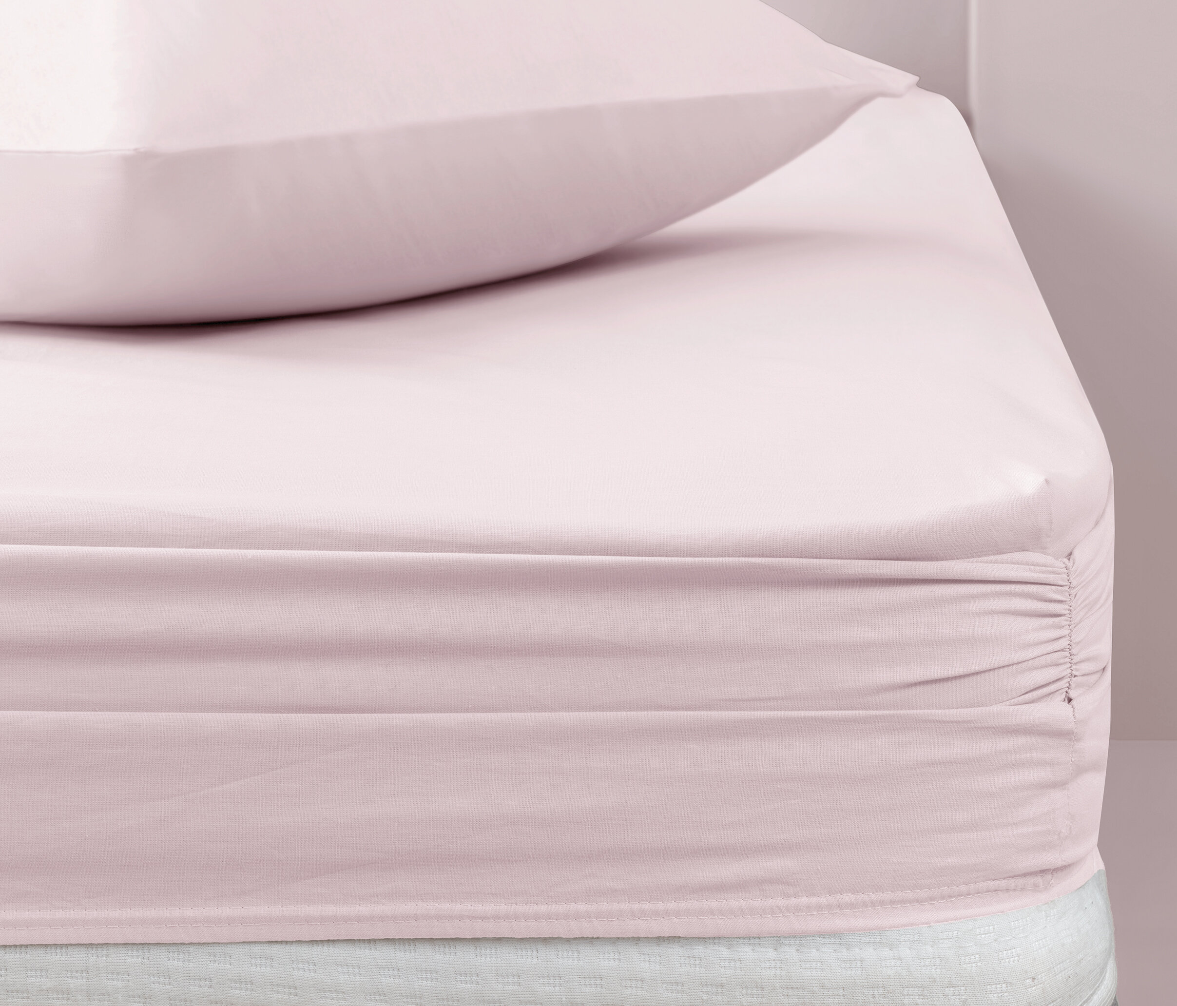 90x190 Noah Fitted Sheet - Powder - Image 2