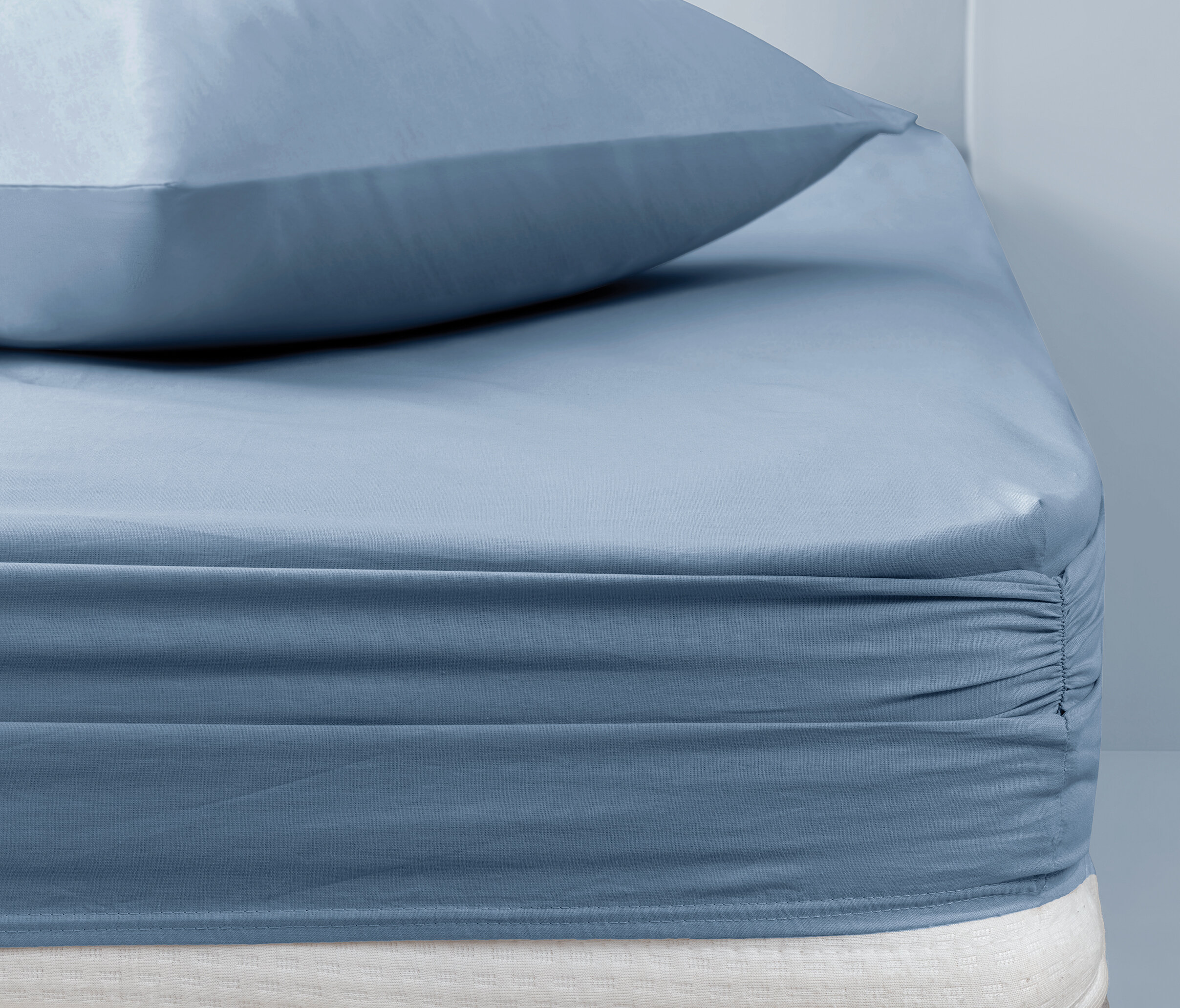 100x200 Noah Fitted Sheet - ?ndigo - Image 2