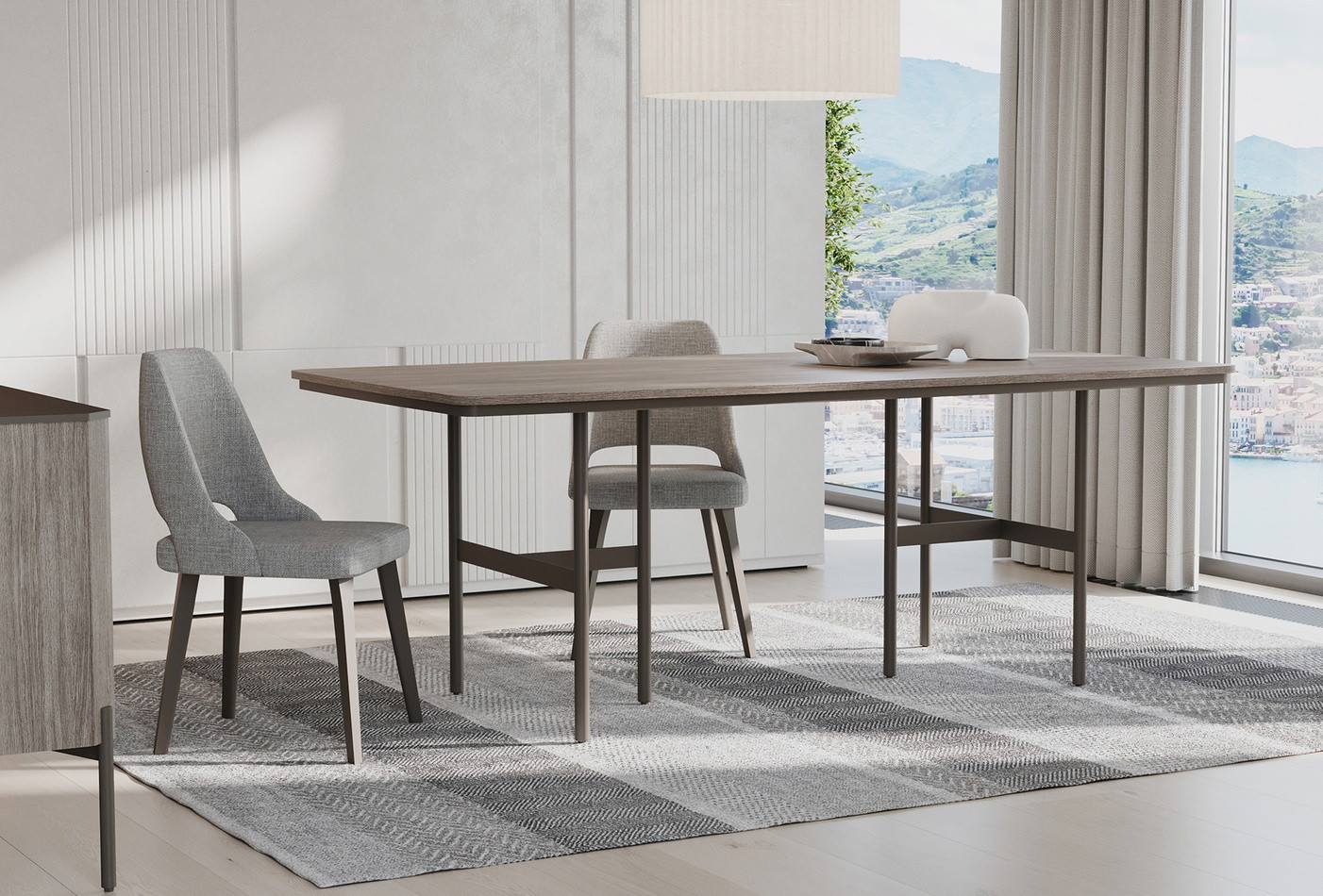 VARENA NON-EXTENDABLE DINING TABLE WITH METAL LEG - Image 4
