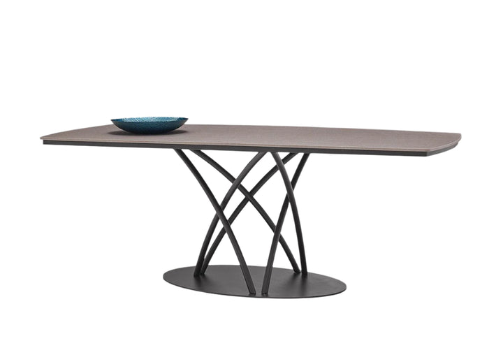 BERTA NON-EXTENDABLE TABLE - ROUND METAL LEG.. - Image 4
