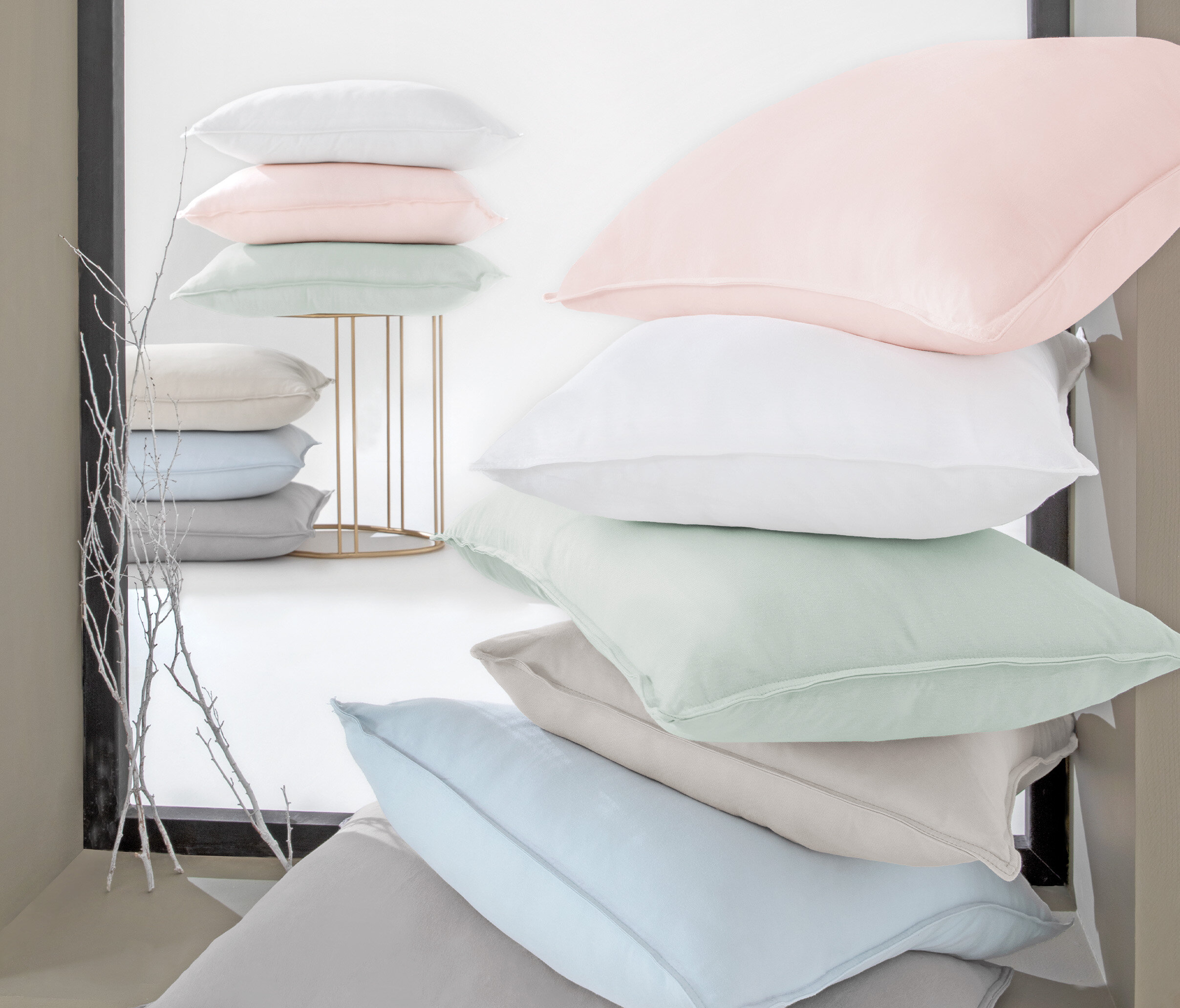50x70 Exp Plain Enzyme Washed 2in1 Pillowcase - Blush - Image 4
