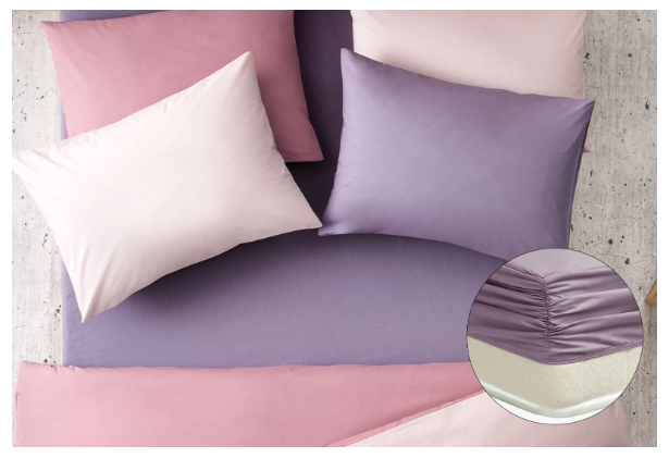 90x190 Noah Fitted Sheet - Purple