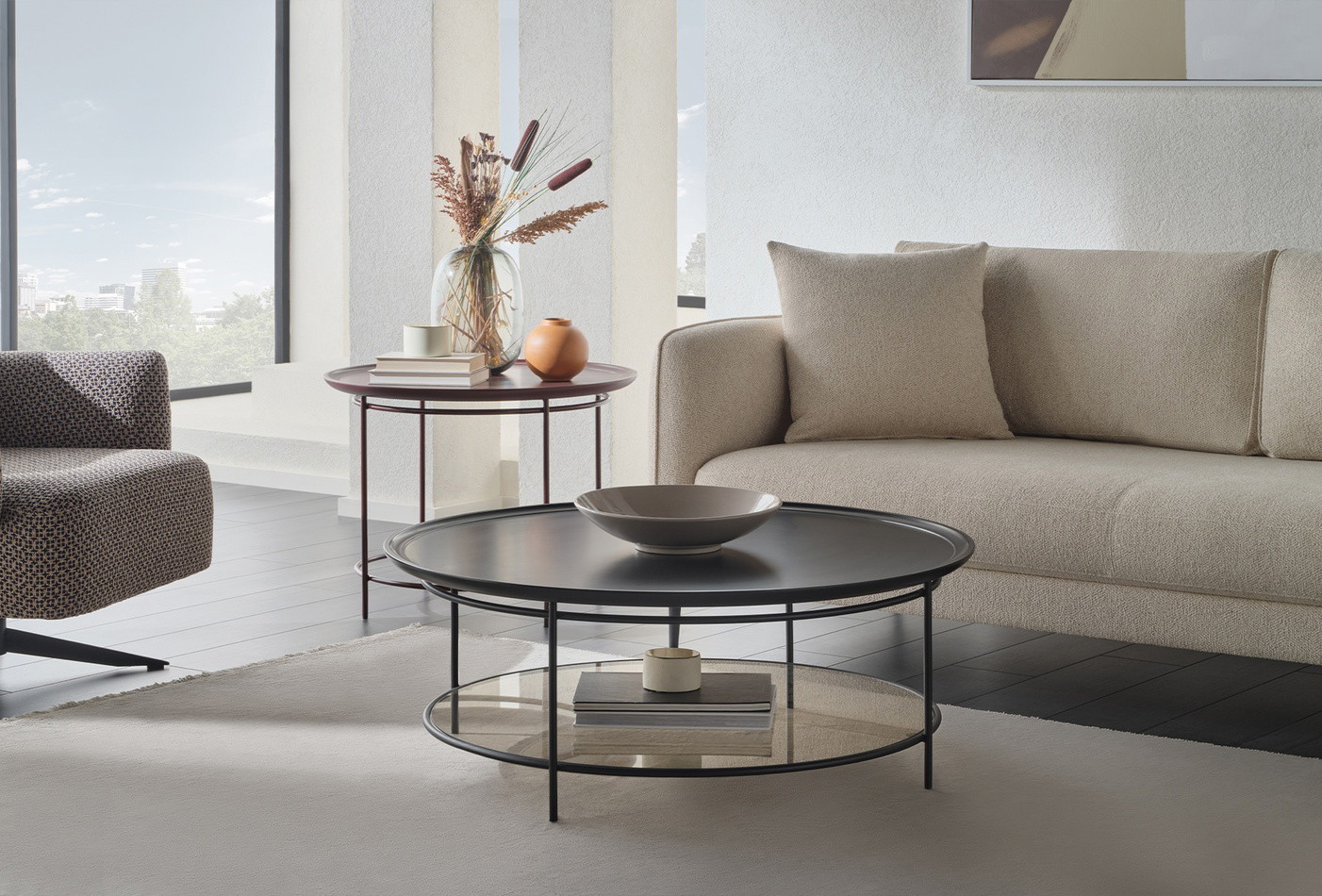 PARMA COFFEE TABLE - BURGUNDY..