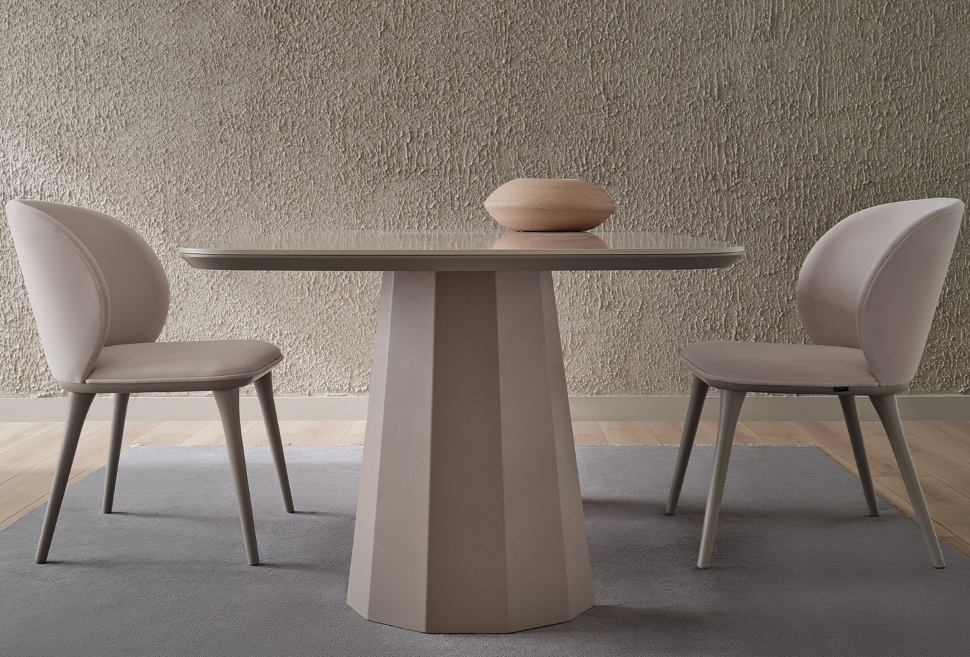 HERA NON-EXTENDABLE DINING TABLE-METAL LEG