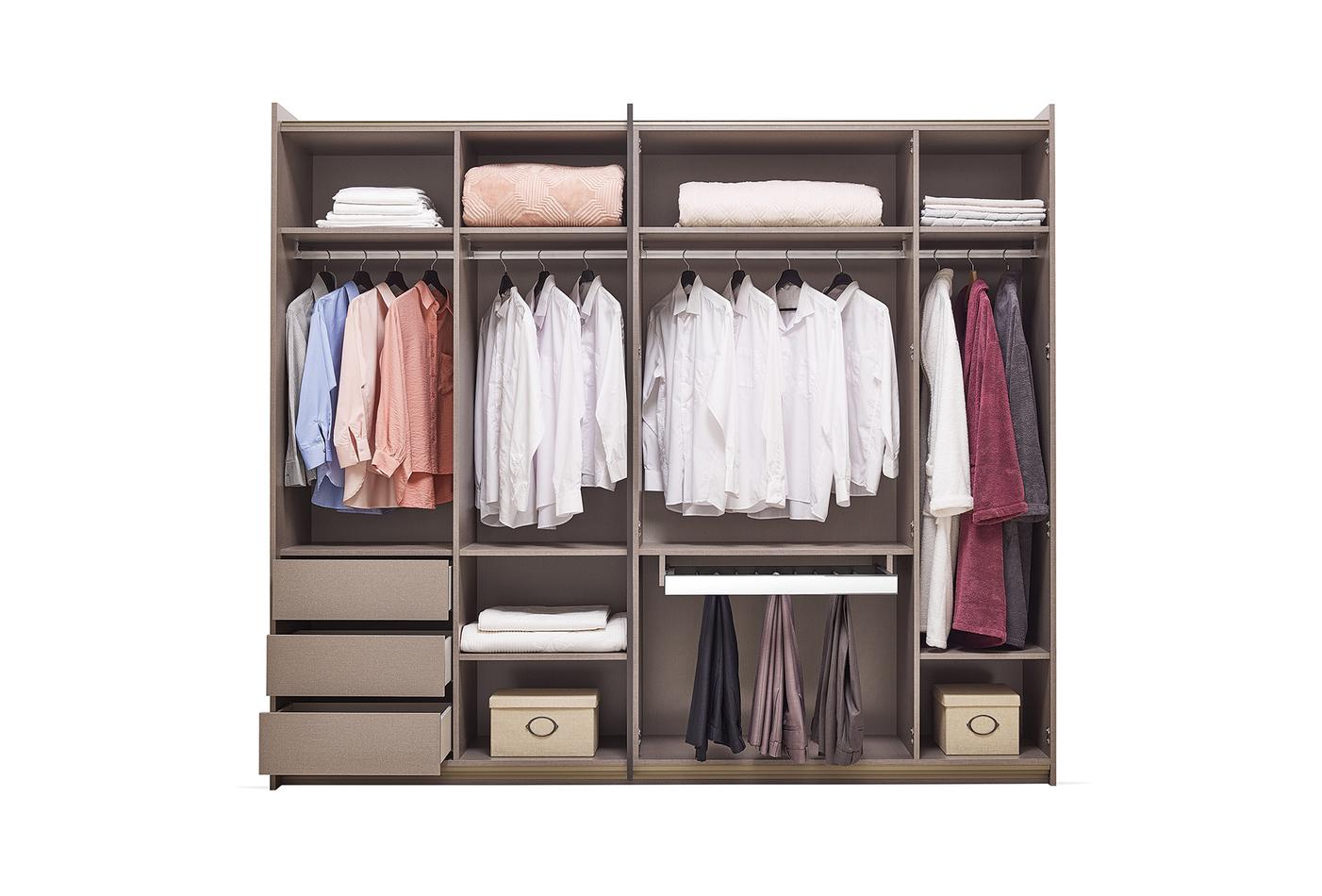 BERTA 260 CM HYBRED DOOR WARDROBE