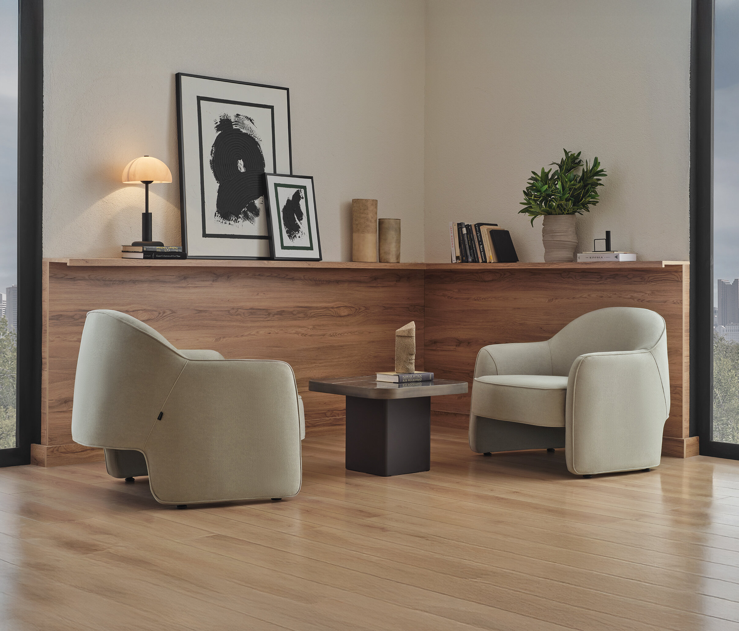 Milo Armchair, Knitted Fabric, 14008 Cream - Image 3