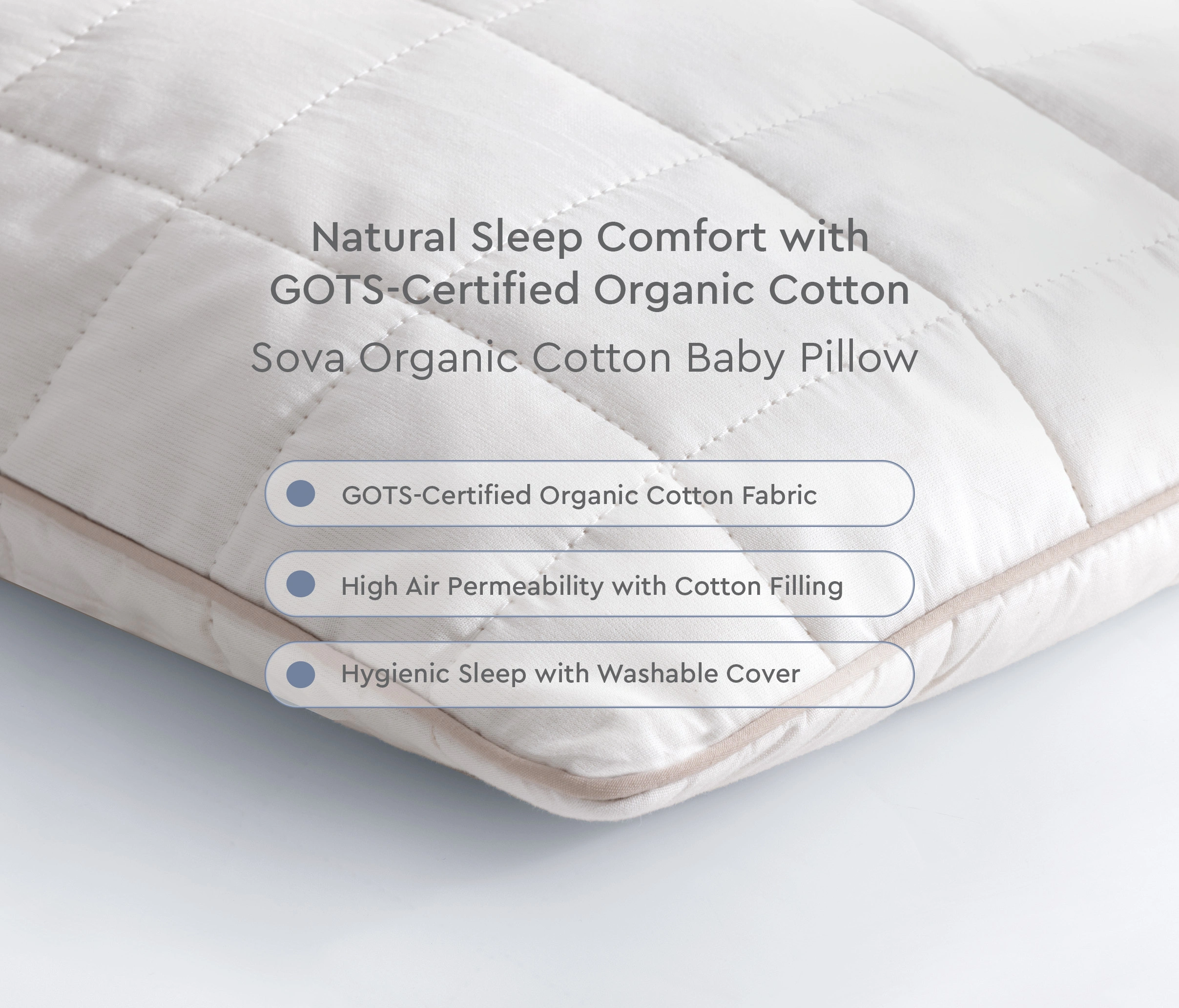 050X070 SOVA ORGANIC COTTON PILLOW 1000 G - Image 6