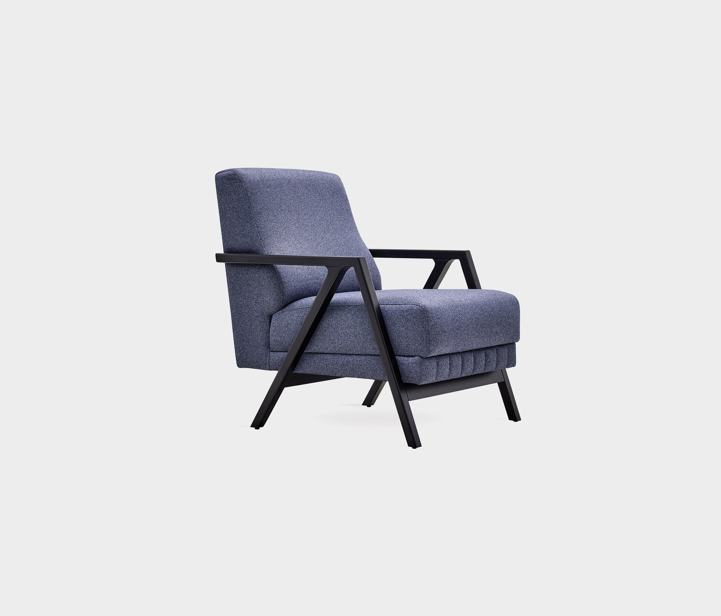 Pavia Armchair, Velvet Textured, 11802 Navy Blue