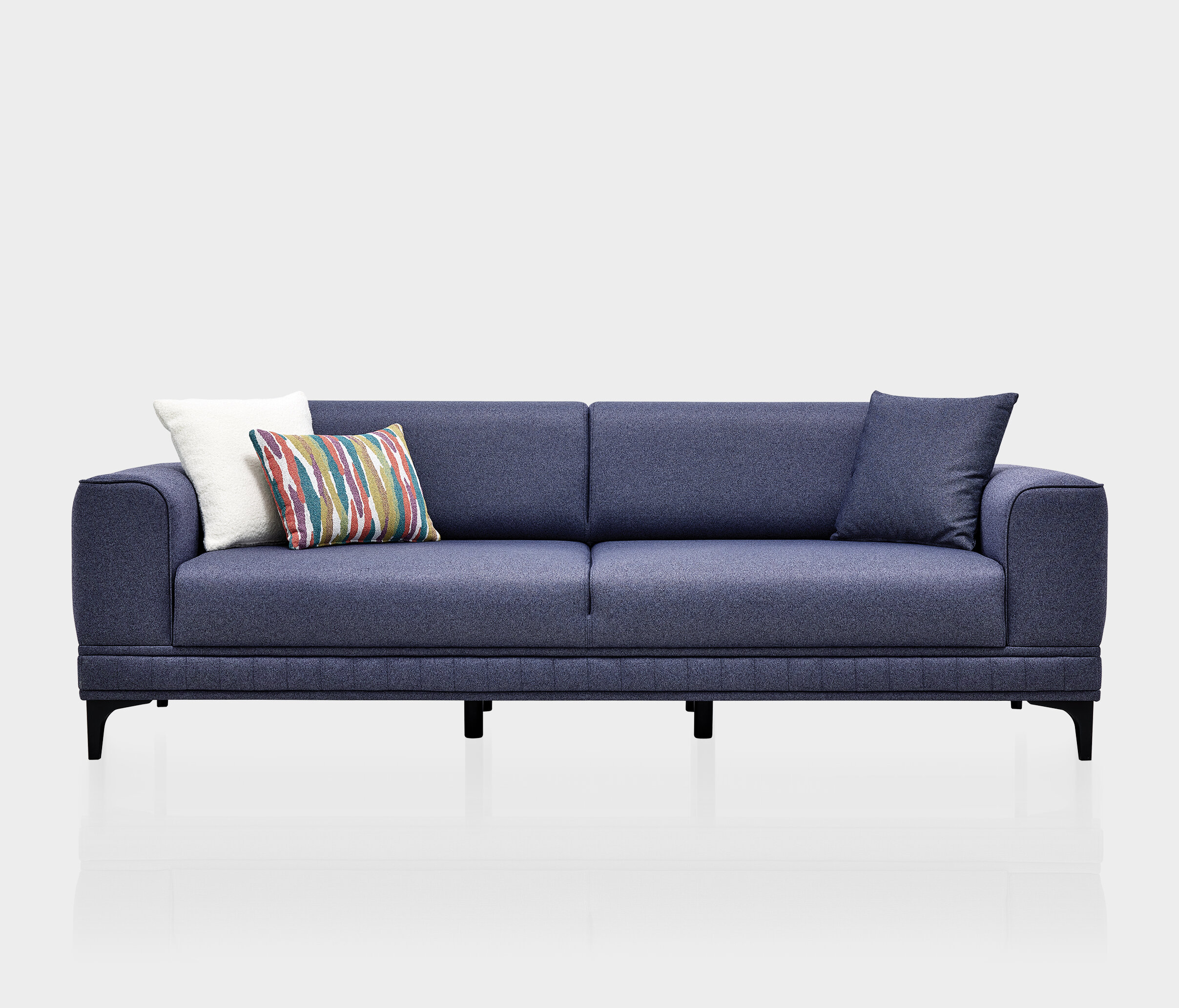 Pavia 3 Seater Sofa Bed, Velvet Textured, 11802 Navy Blue
