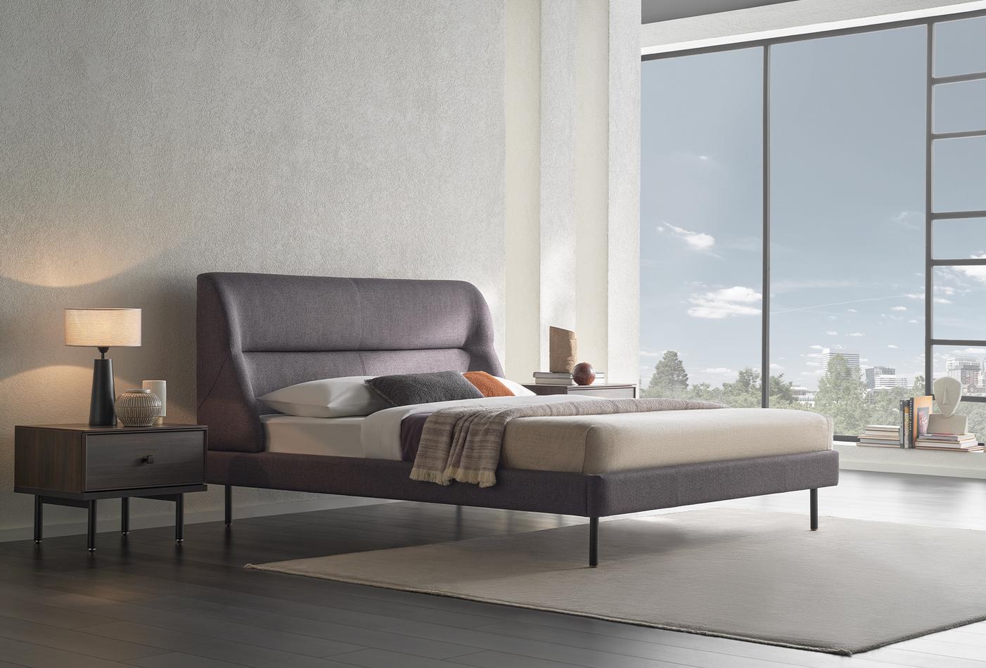 Parma Bed with Headboard, (180x200 cm), 14210 Anthracite - Image 3
