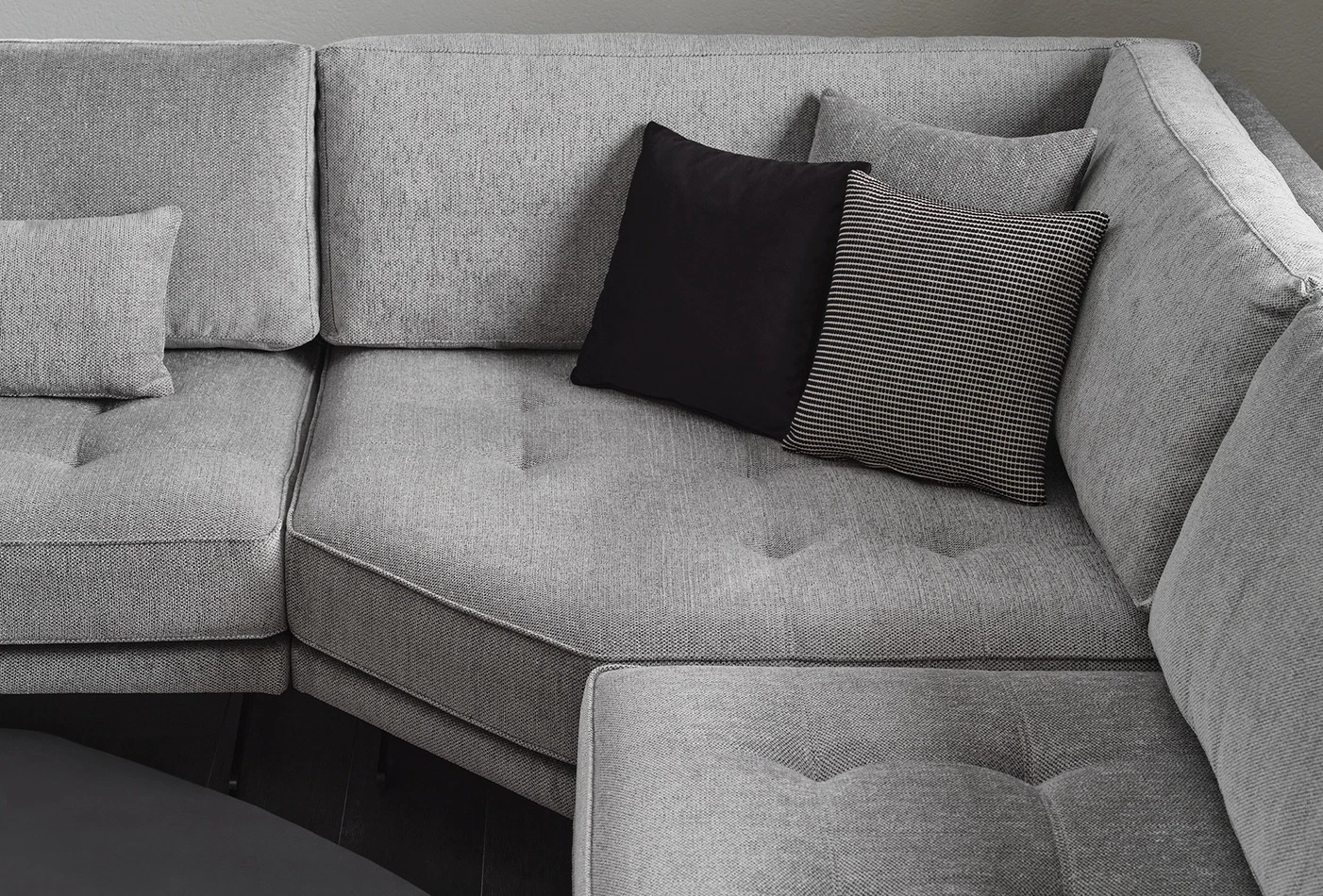 Bold Corner Sofa Set, Chenille, 50201 Grey - Image 9