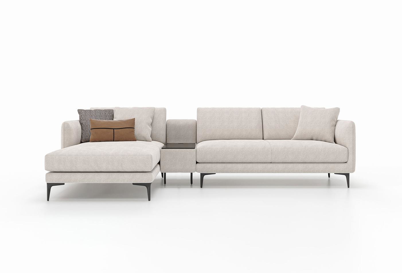 Parma Corner Sofa Set, Bouclé, 19501 Beige