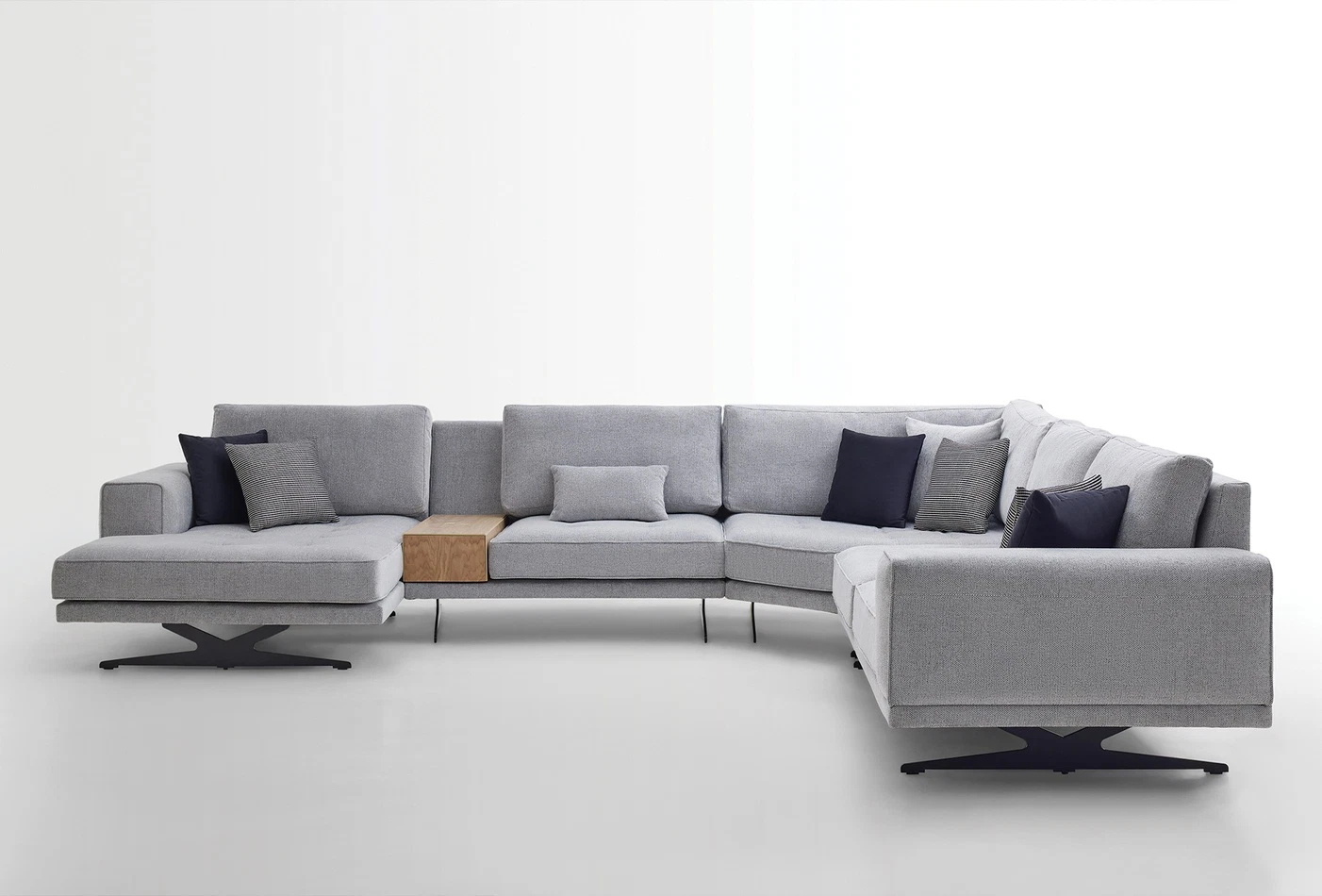 Bold Corner Sofa Set, Chenille, 50201 Grey