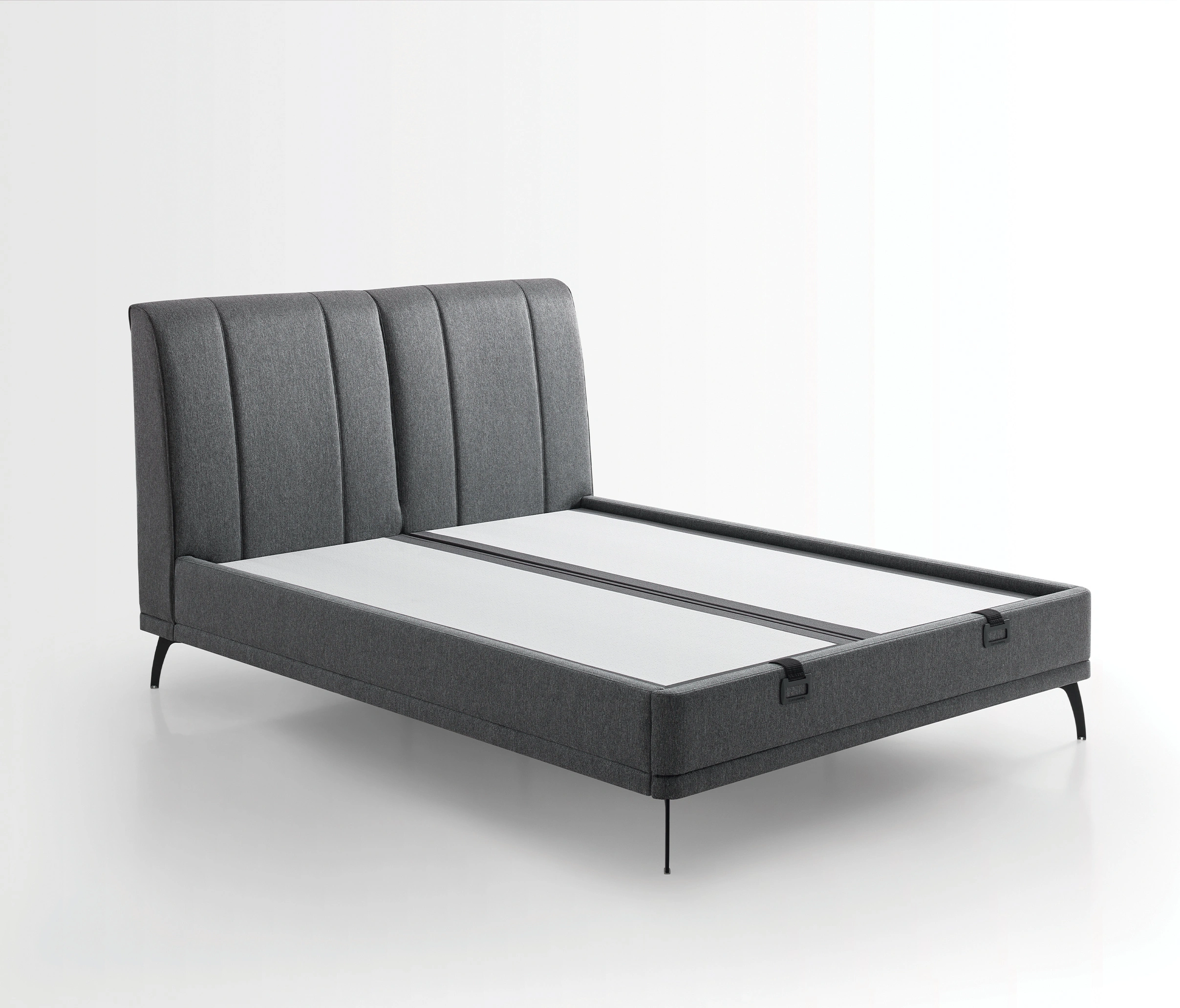 BLACK ICE BASE WITH HEADBOARD 160X200 - BLACK - Image 5