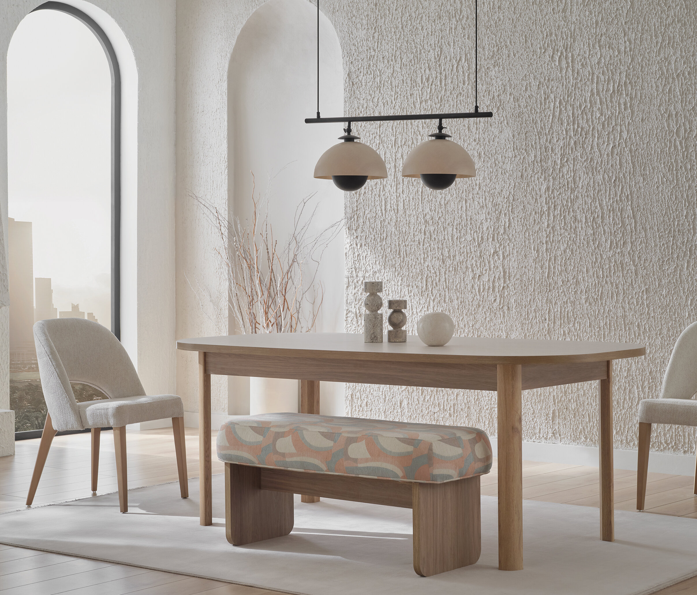 Perge Chenille Fabric, Bench - Image 2