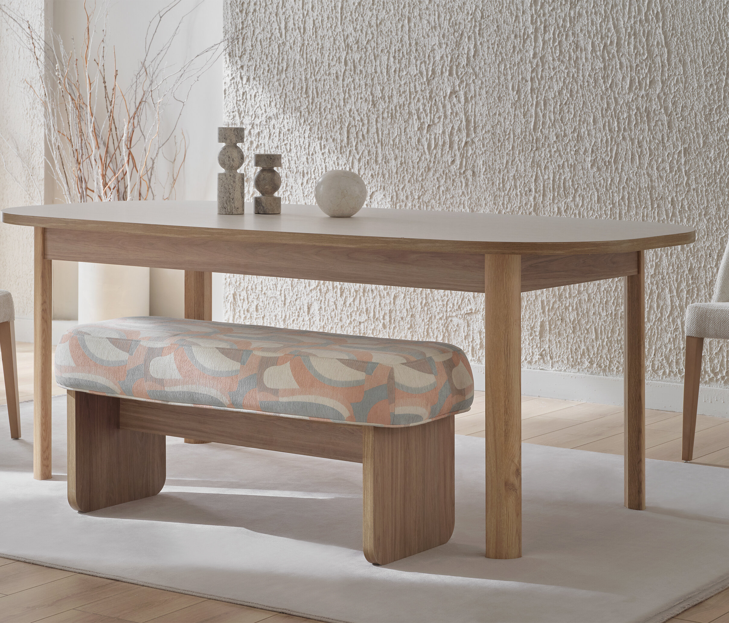 Perge Chenille Fabric, Bench - Image 3