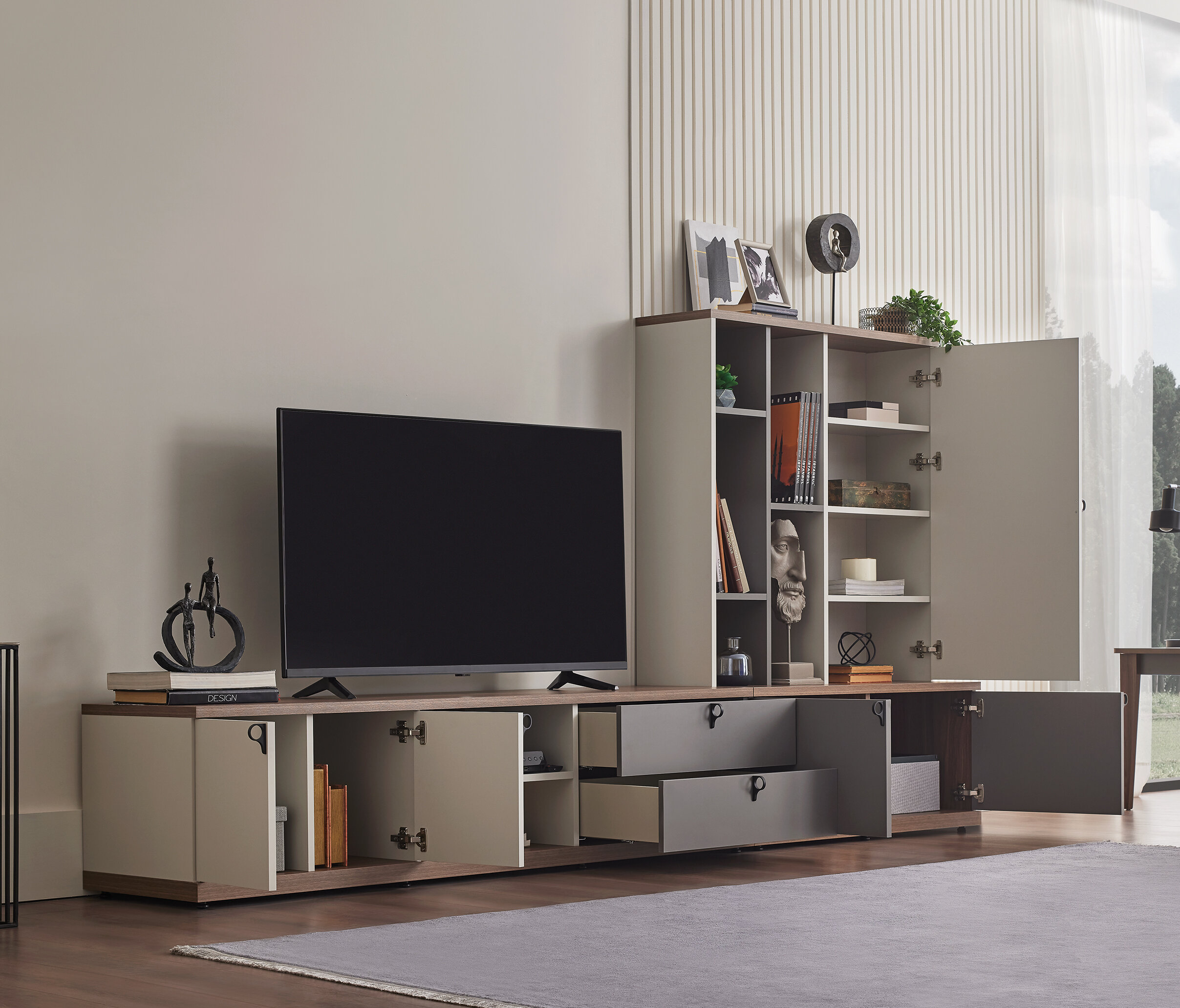 Cordell TV Bench Bookshelf Module 100 cm - Image 3