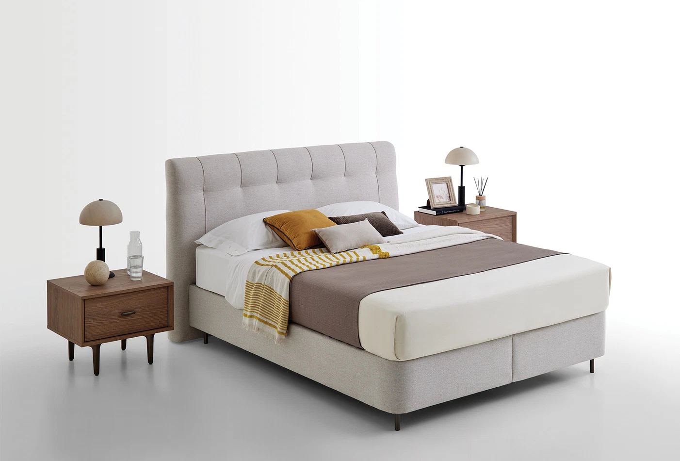 Paloma Bed Base with Headboard