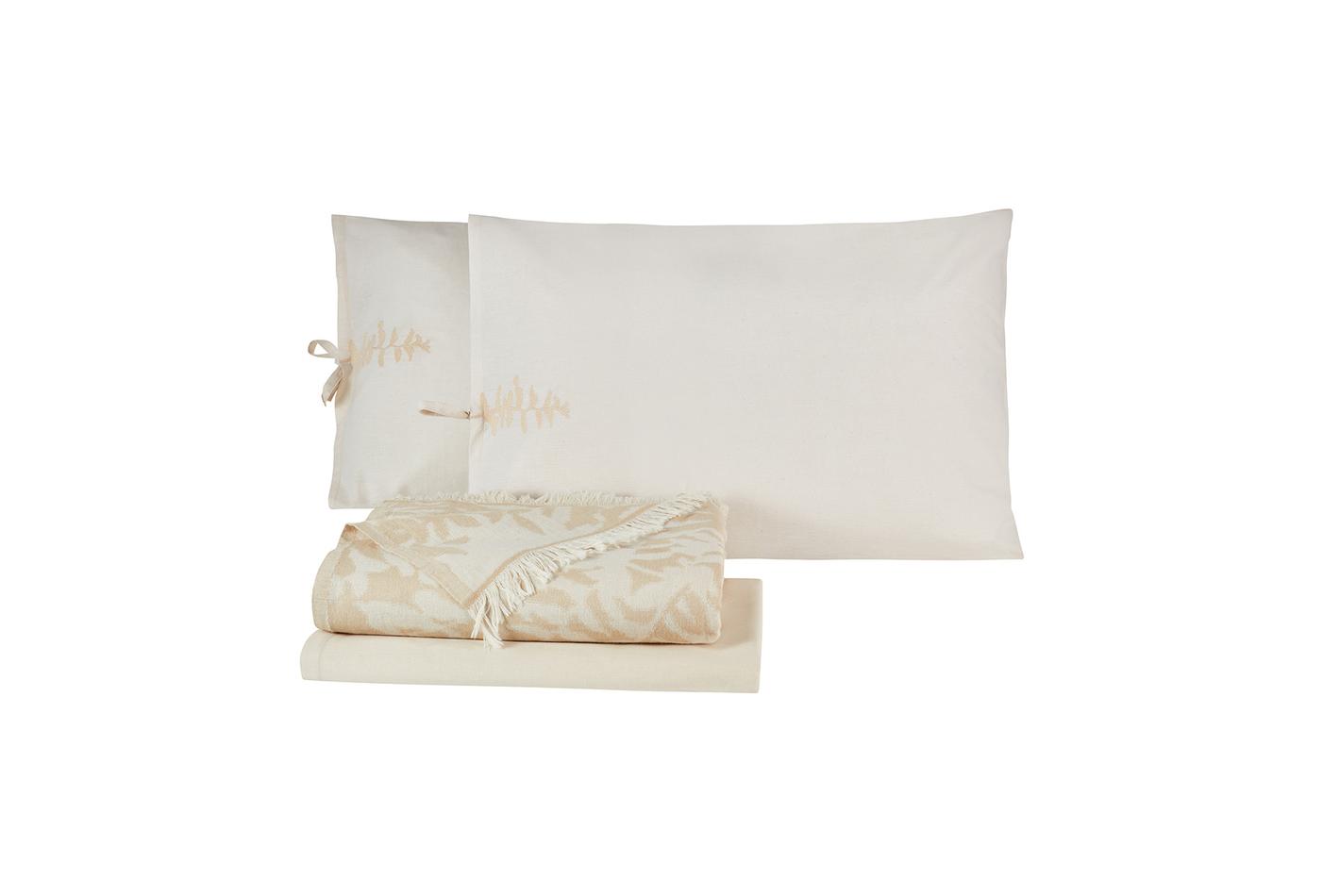 Queen Size Lorena Muslin Pique Bedspread Set - - Image 4