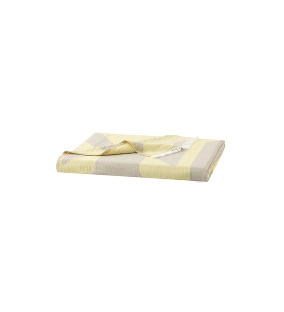 Queen Size Tierra Muslin Pique Bedspread - Yellow - Image 4